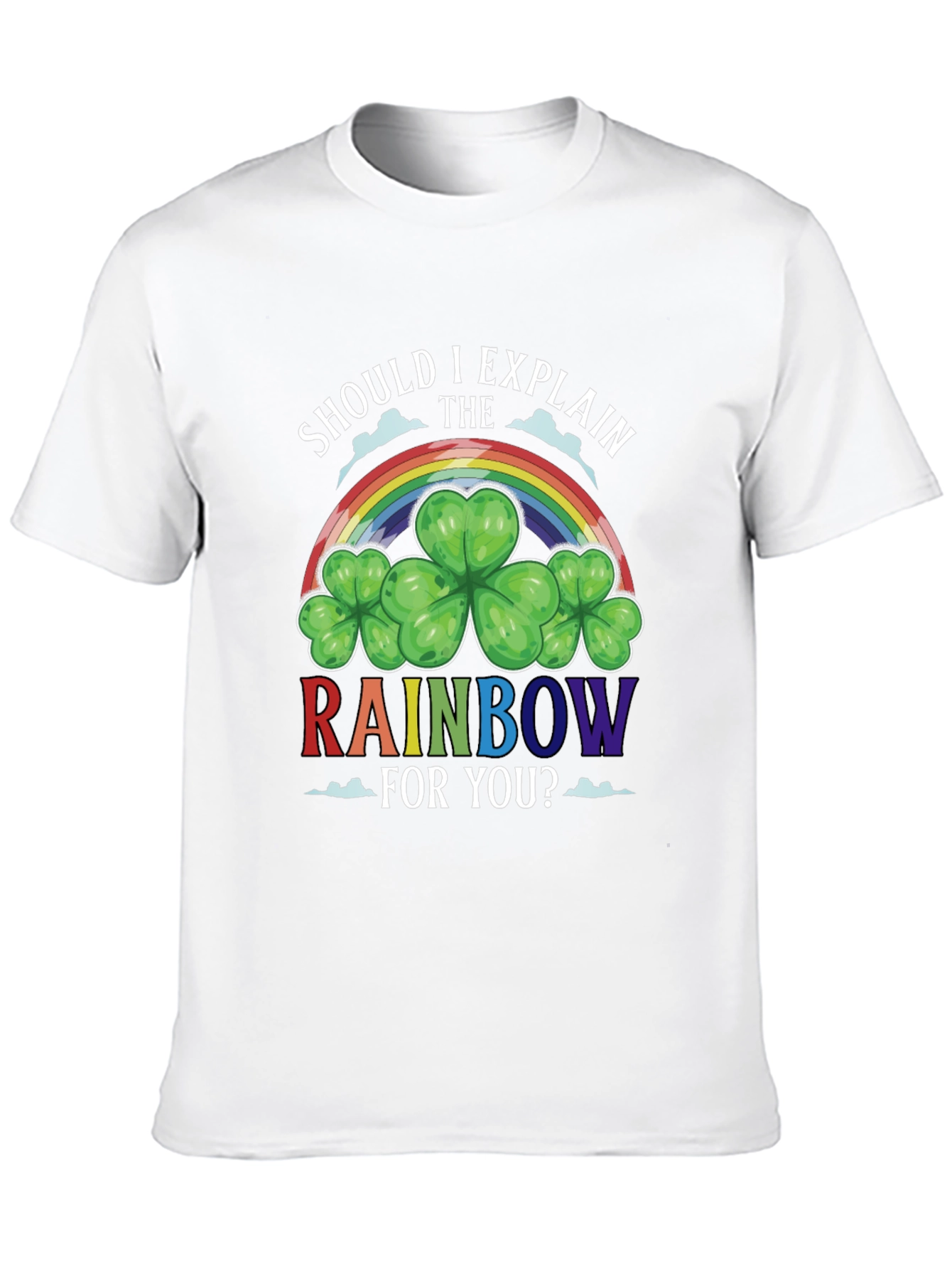St. Patricks Day Rainbow Shamrock Tee