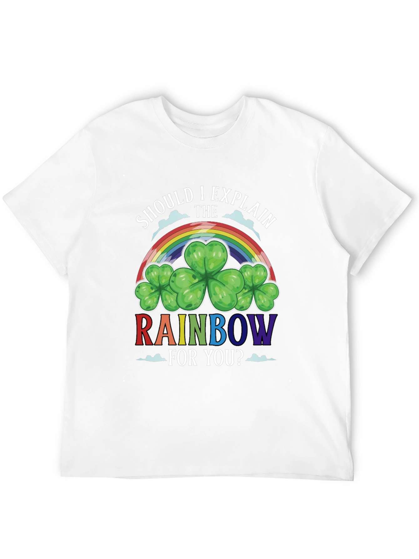St. Patricks Day Rainbow Shamrock Tee