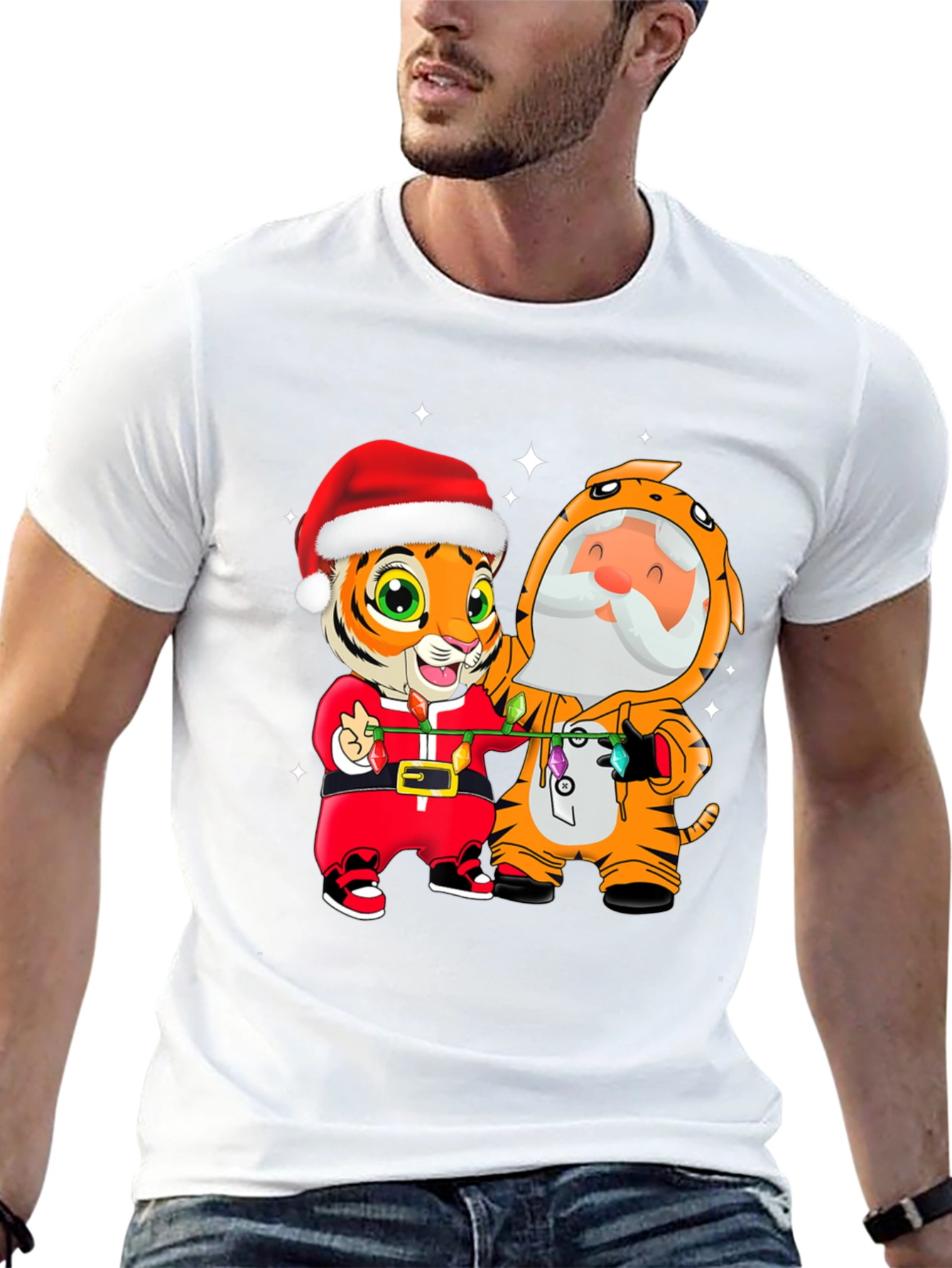 Festive Tiger Graphic Tee