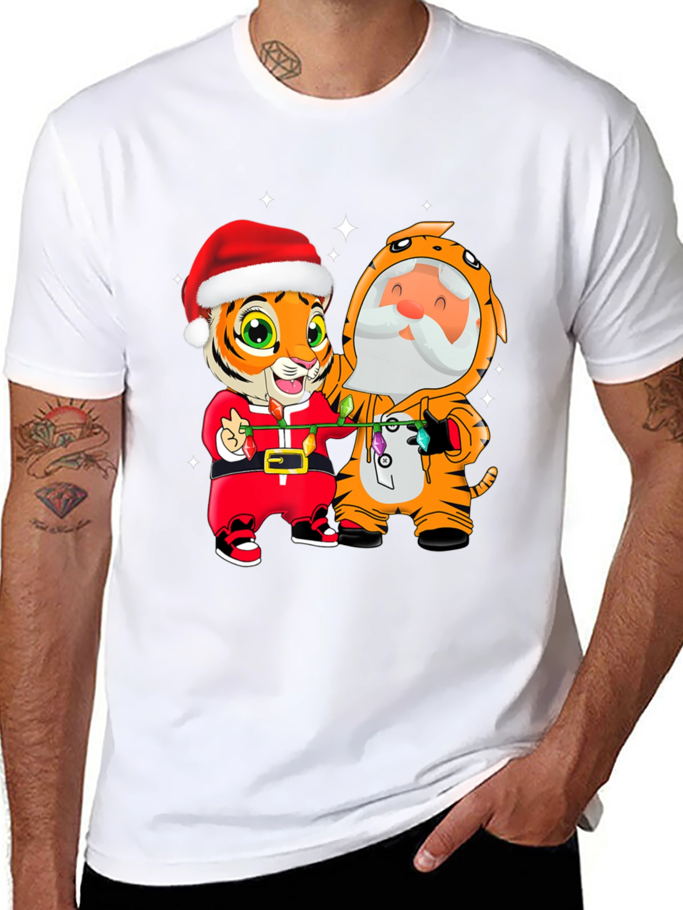 Festive Tiger Graphic Tee