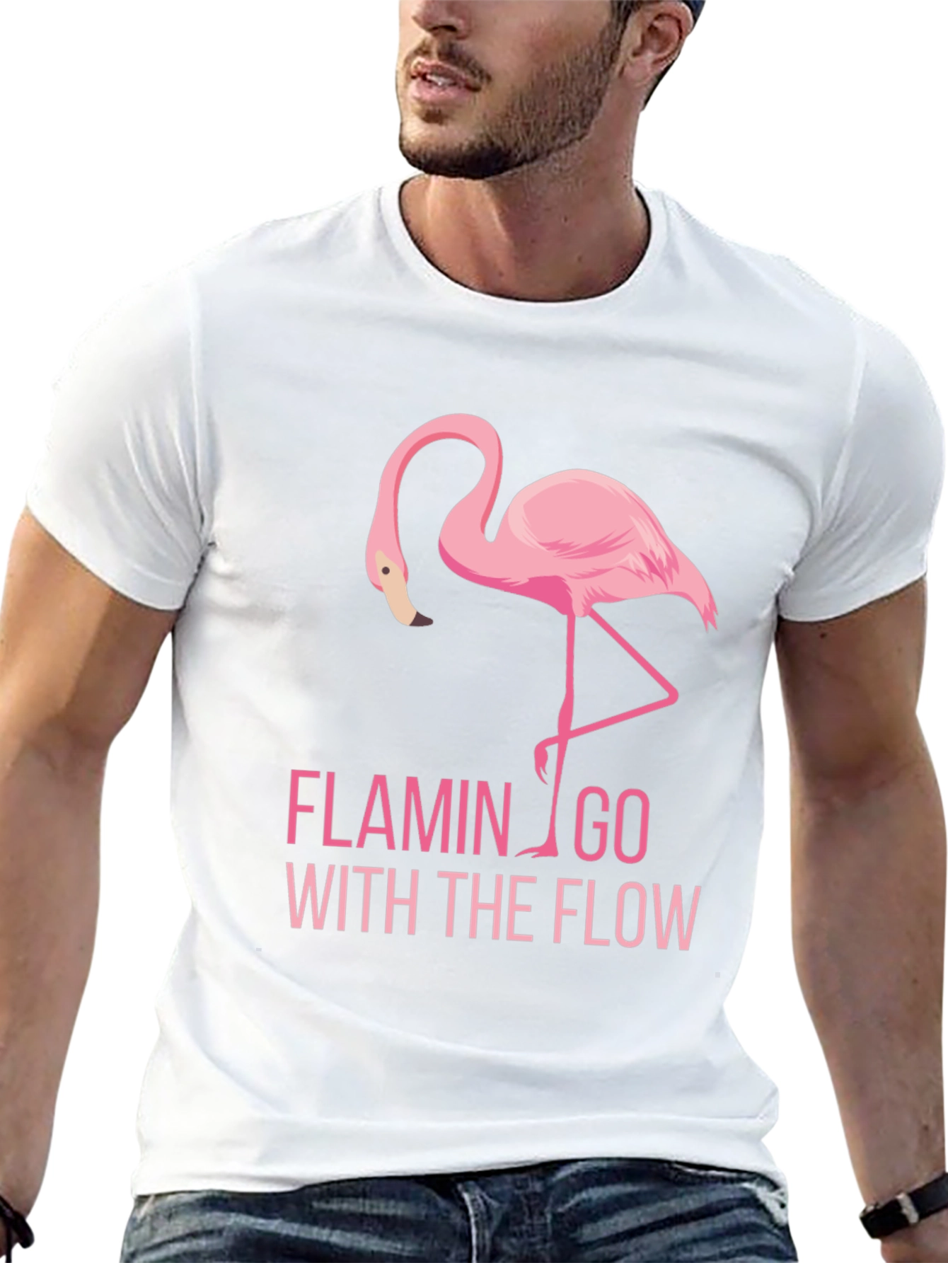 Flamingo Go With The Flow Graphic Tee