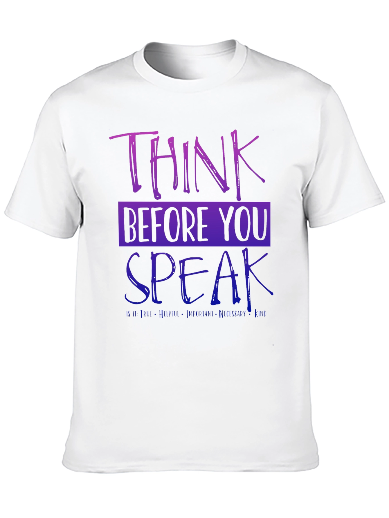 Think Before You Speak Graphic Tee - Black
