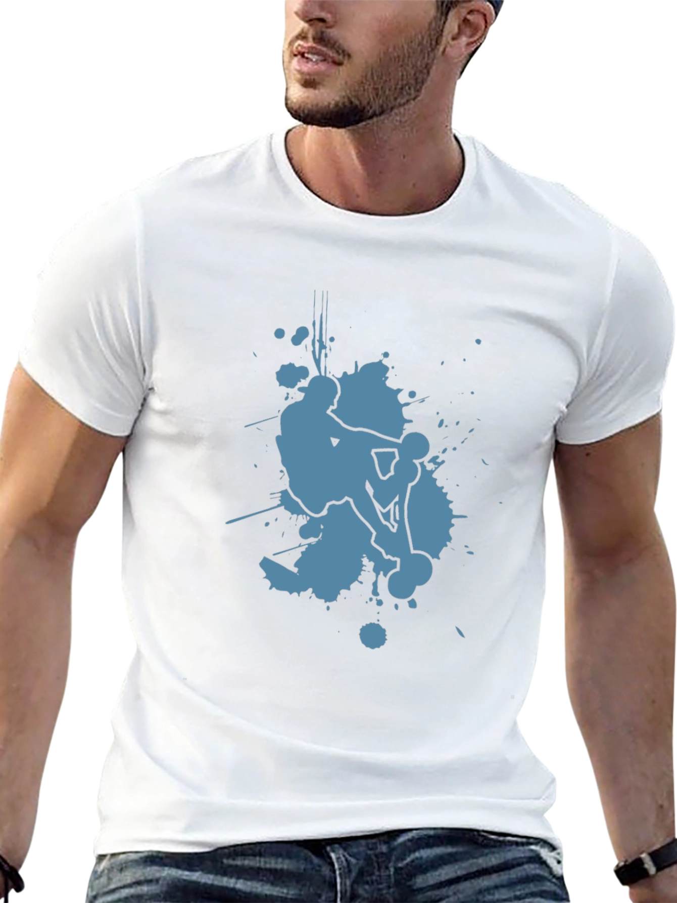 Abstract Skater Graphic T-Shirt