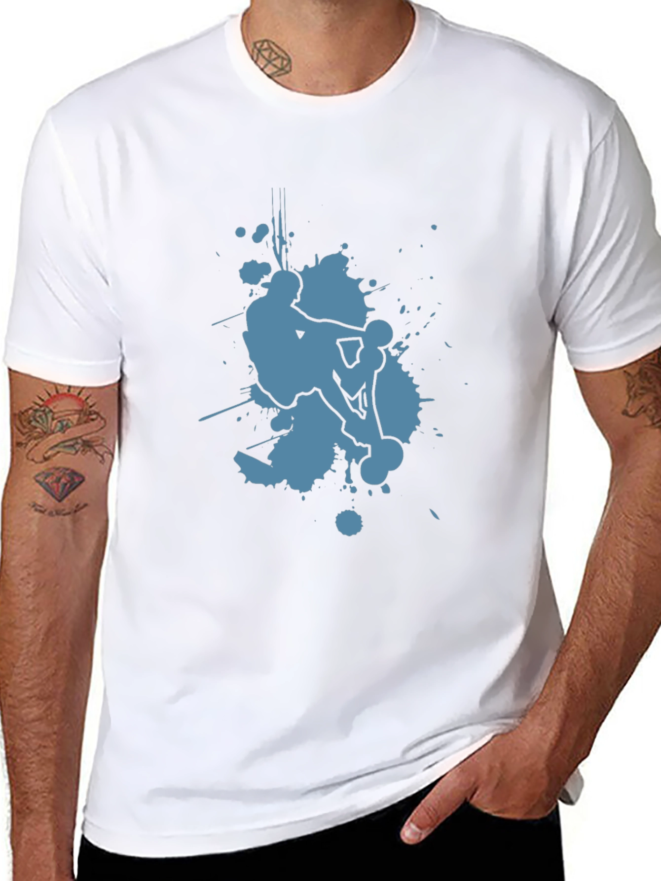 Abstract Skater Graphic T-Shirt