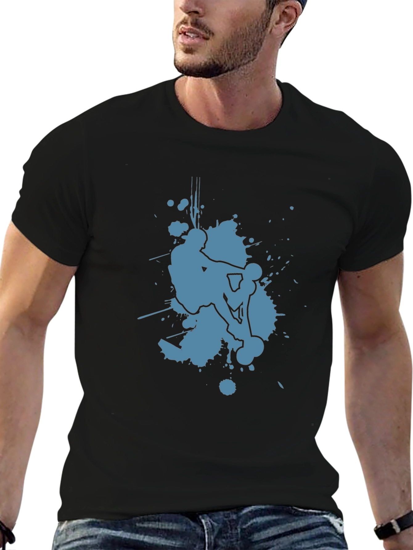 Abstract Skater Graphic T-Shirt