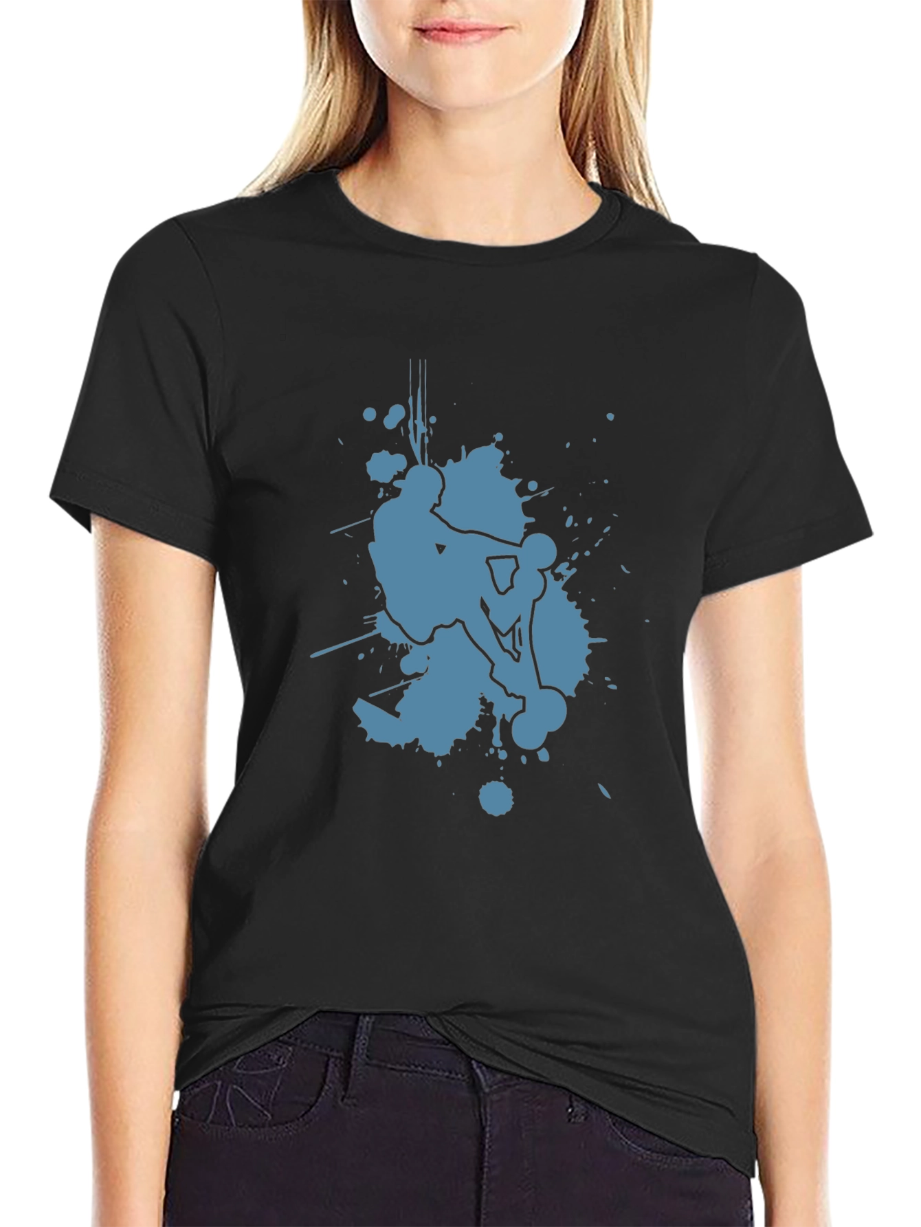 Abstract Skater Graphic T-Shirt
