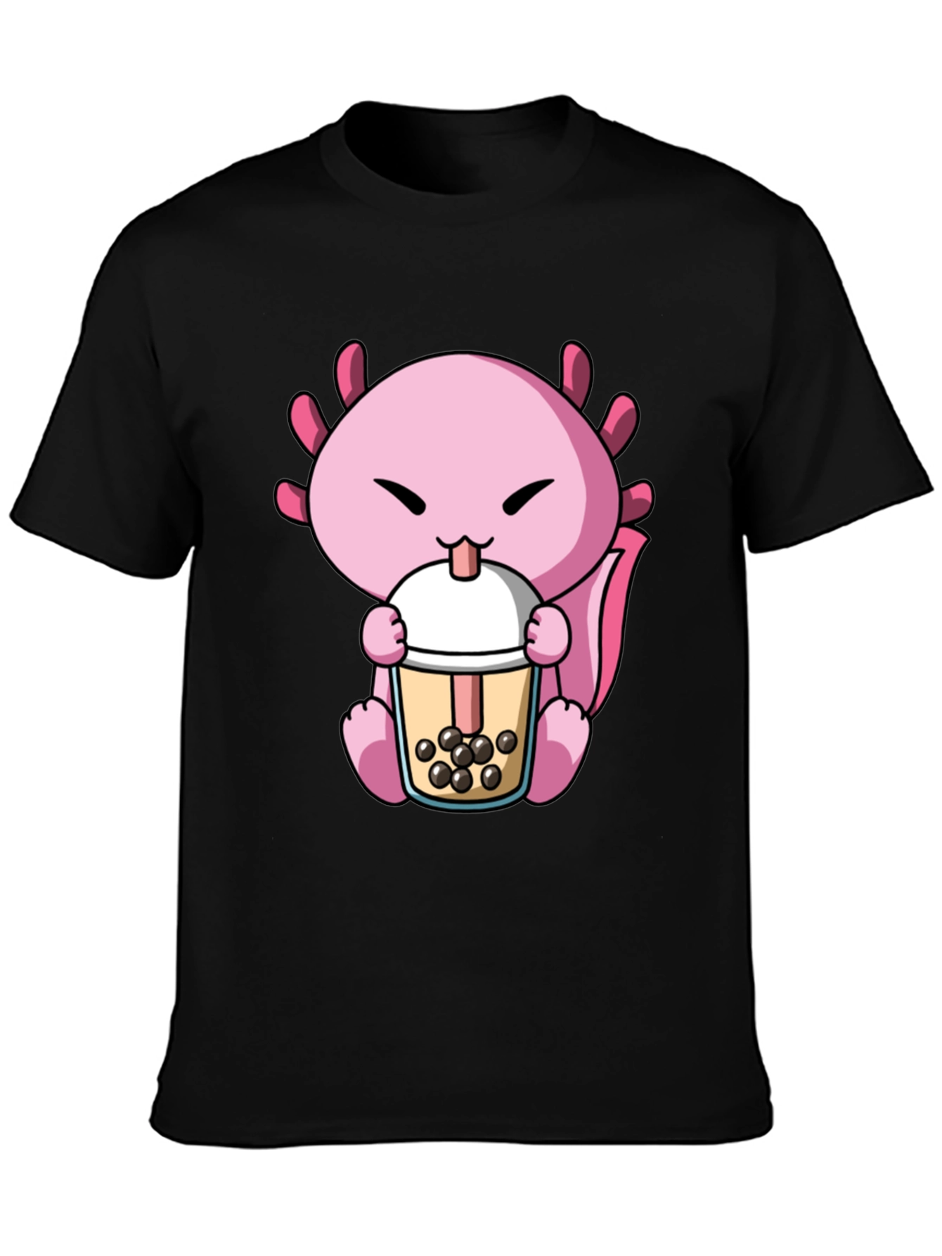 Axolotl Boba Tea Graphic Tee - Cute & Fun