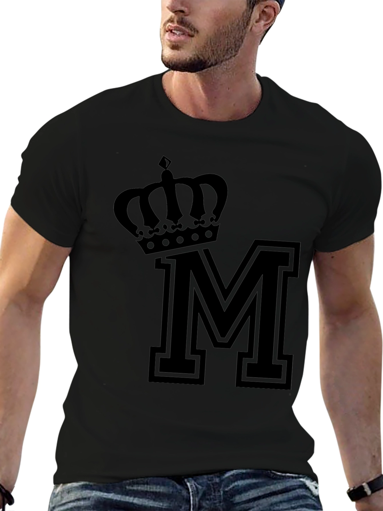 Crown M Black T-Shirt