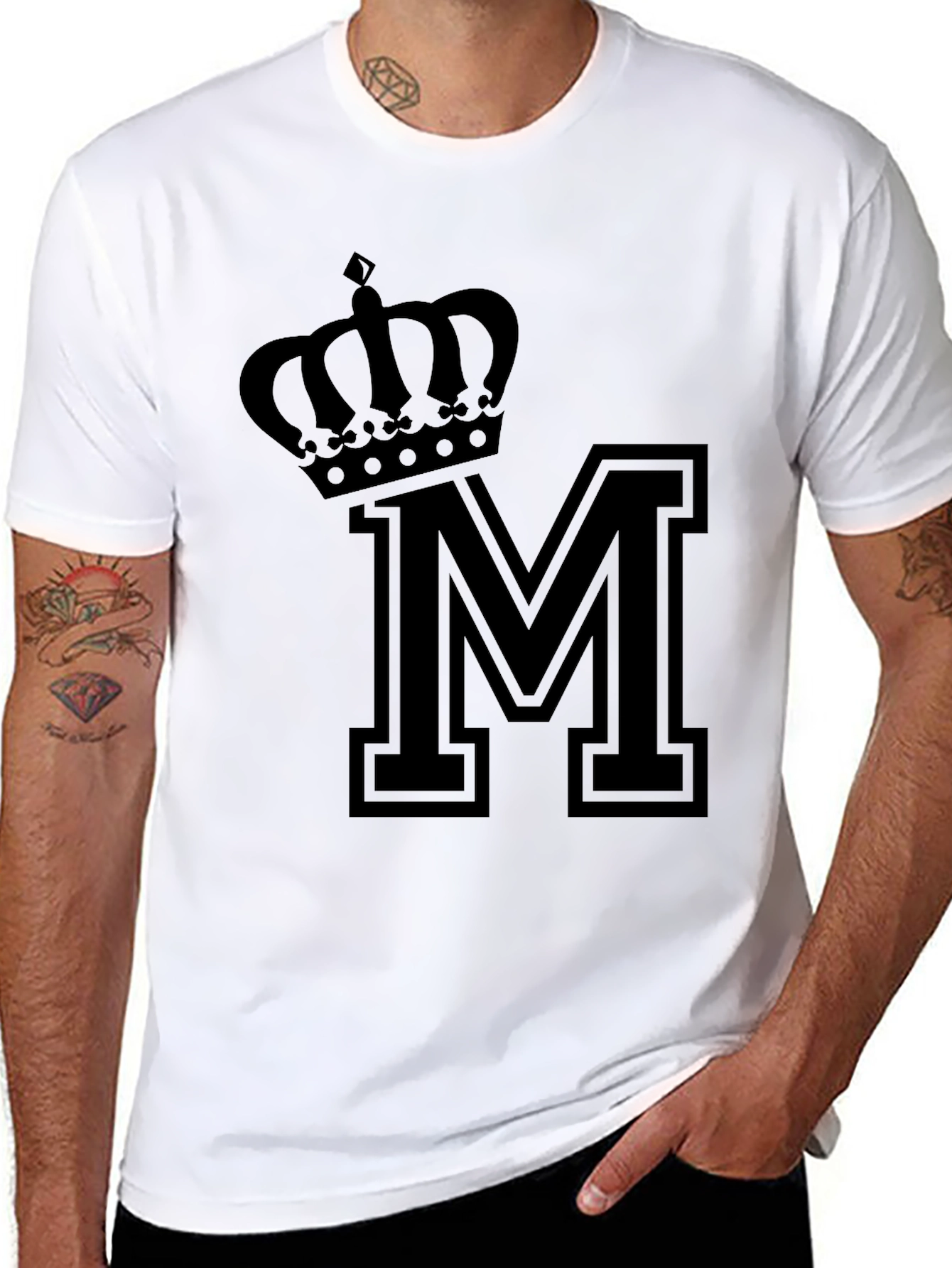 Crown M Black T-Shirt