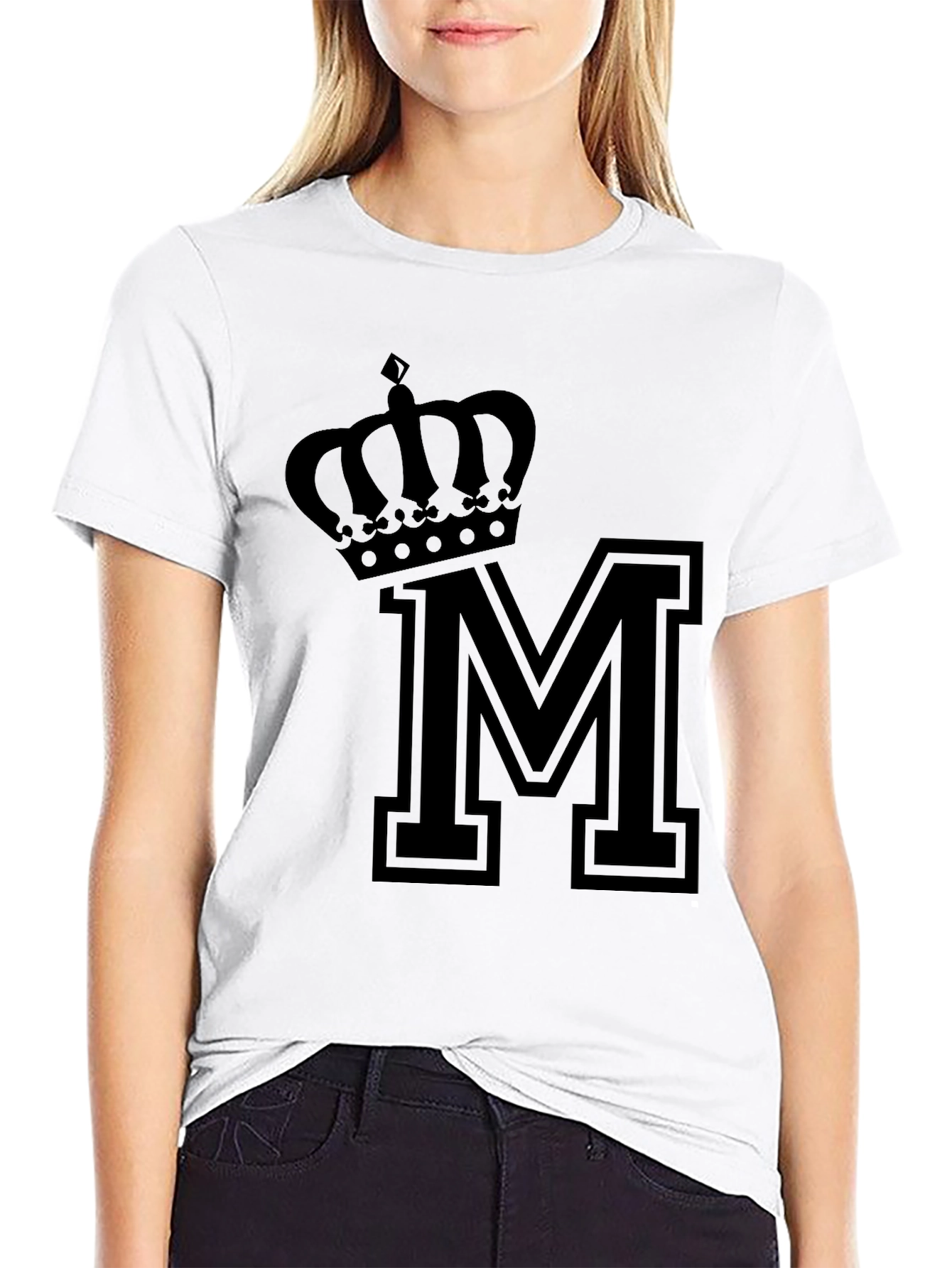 Crown M Black T-Shirt