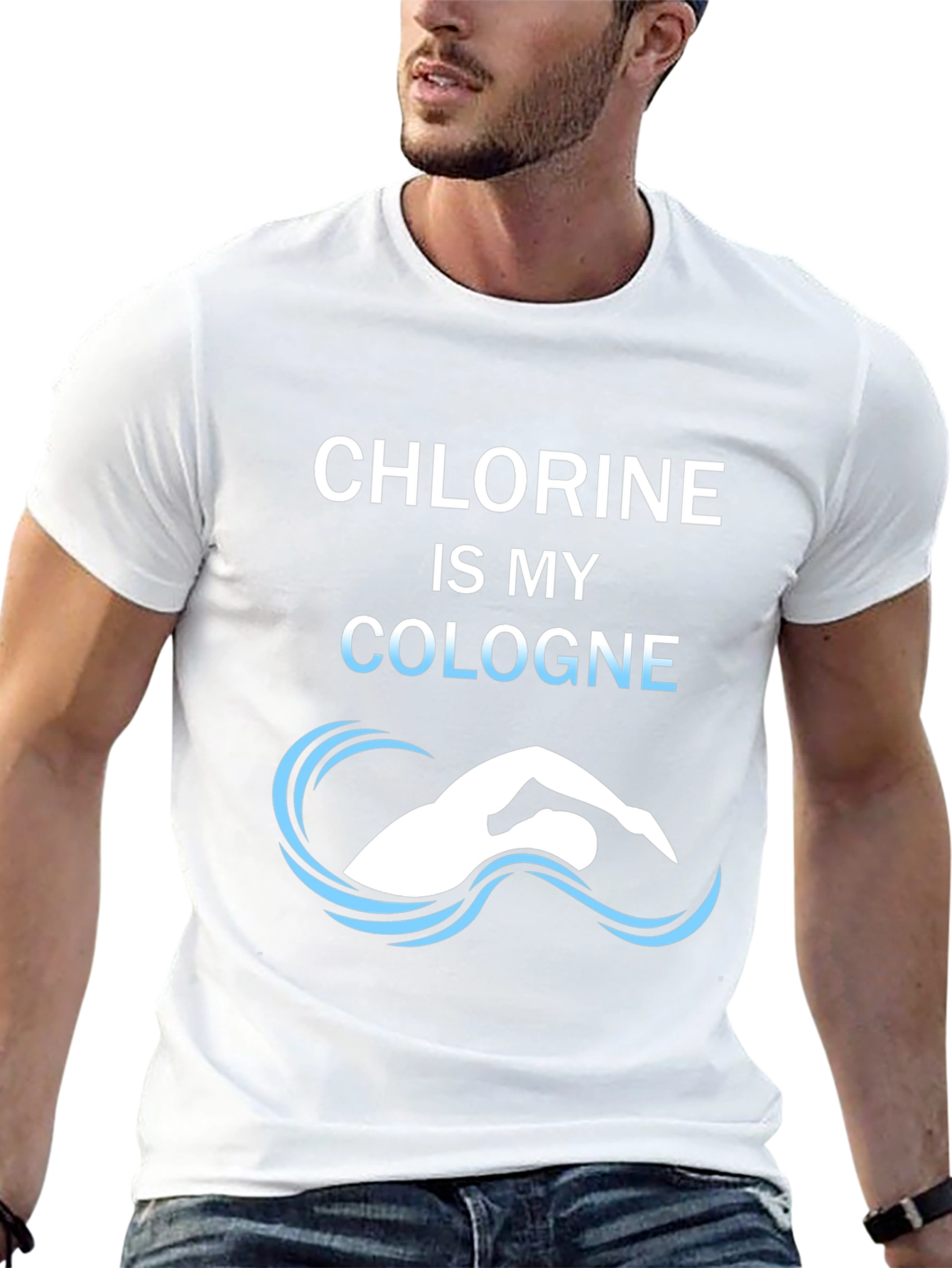 Chlorine Cologne T-Shirt - Swimmers Tee