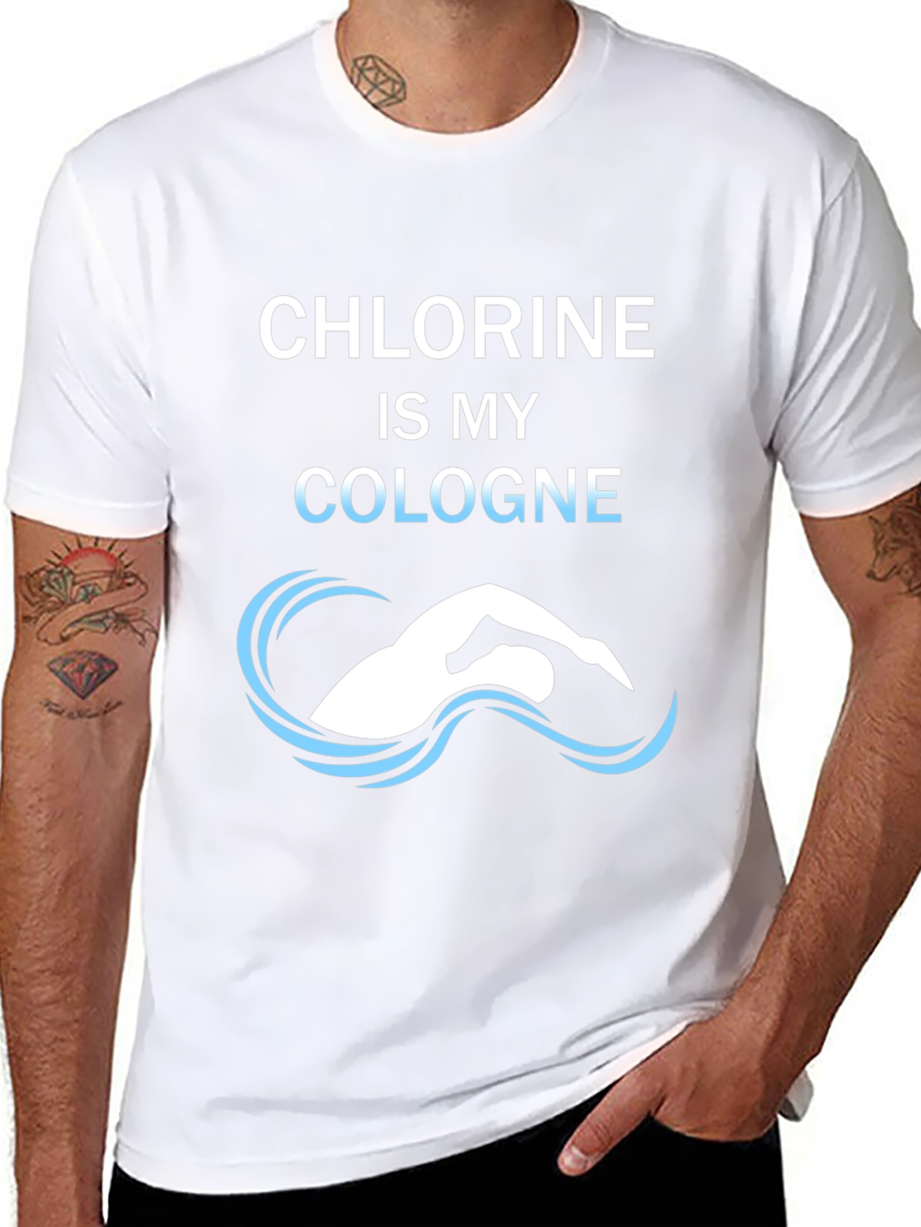 Chlorine Cologne T-Shirt - Swimmers Tee