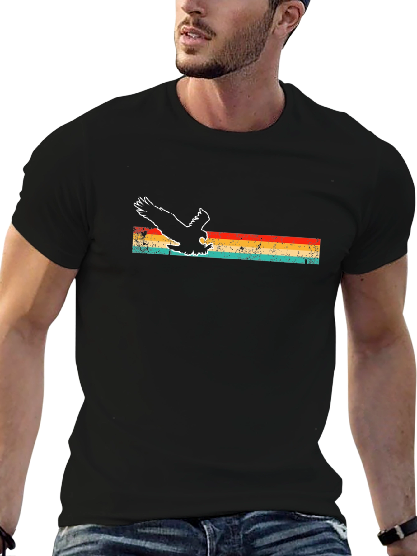Retro Eagle Graphic Tee - Classic Style