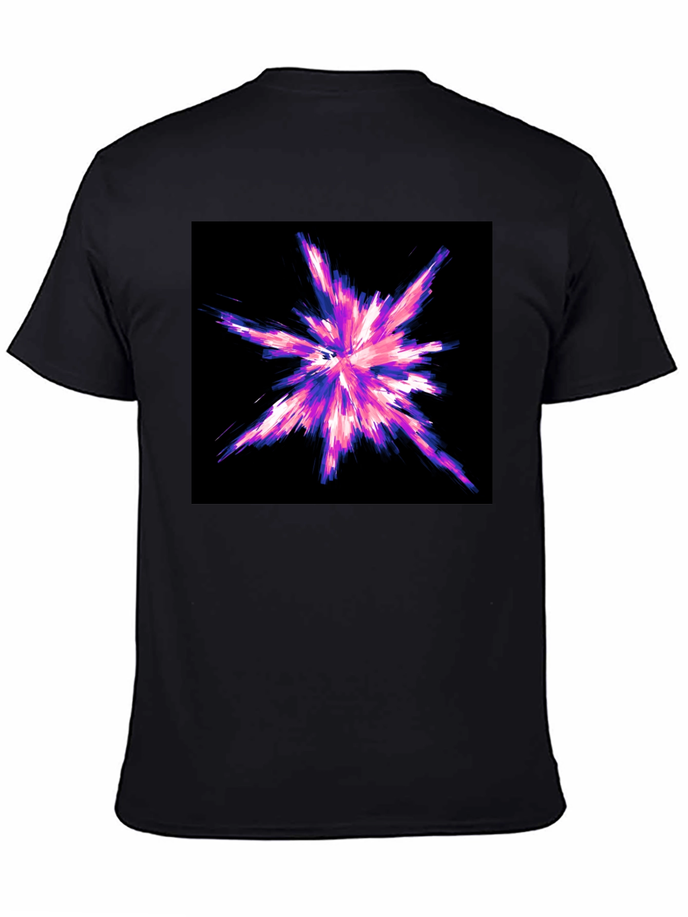 Abstract Burst Graphic Black T-Shirt