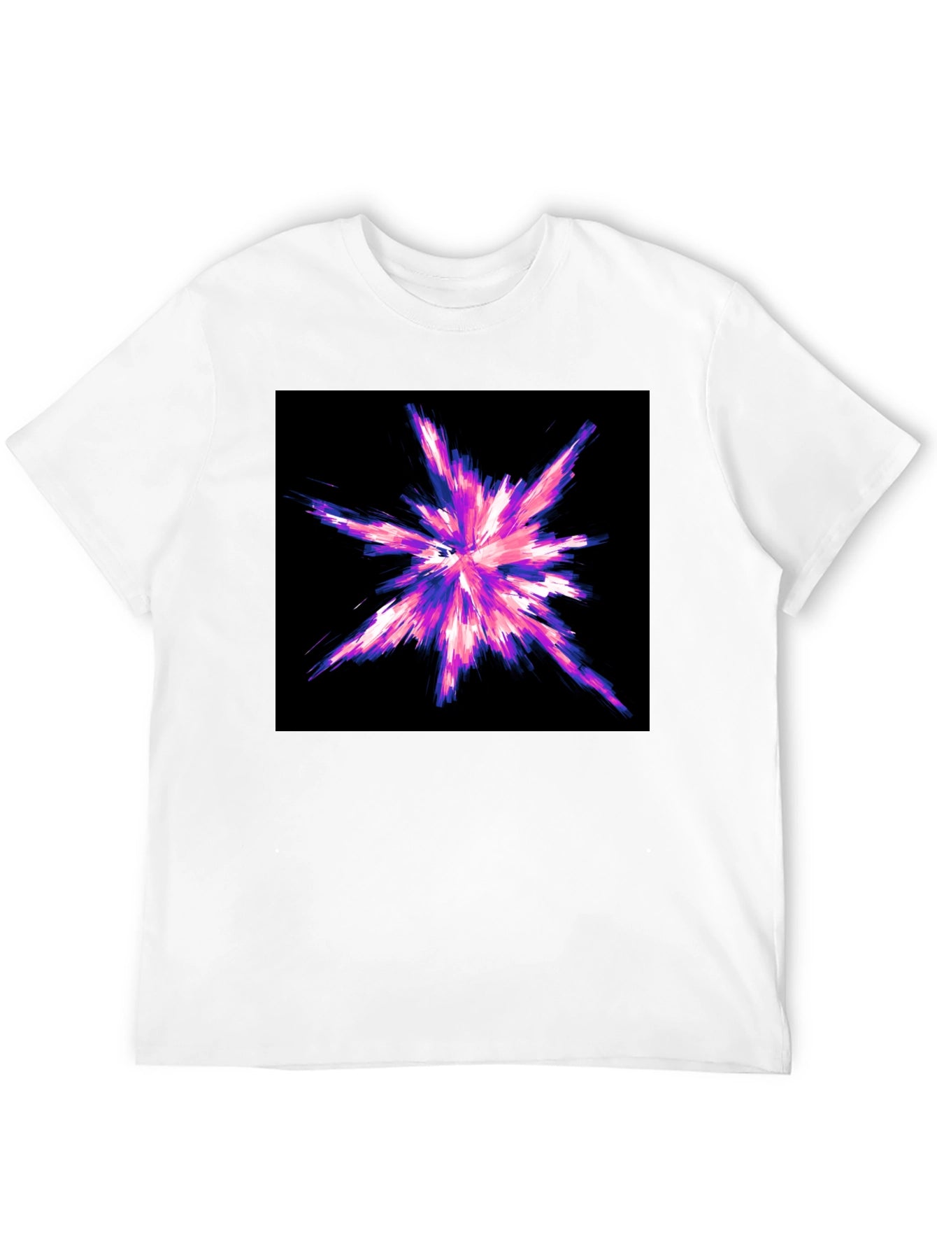 Abstract Burst Graphic Black T-Shirt