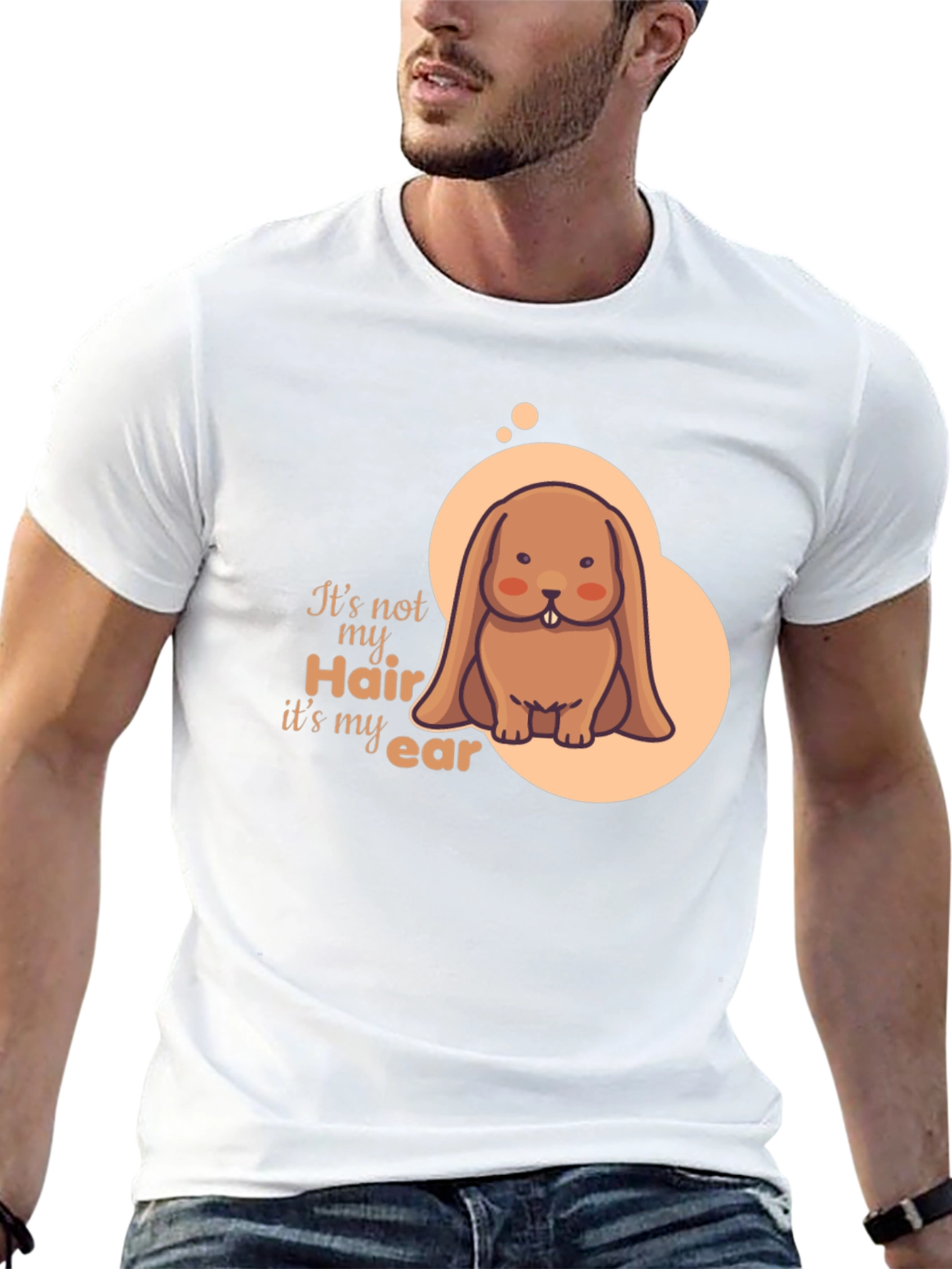 Funny Rabbit Ear T-Shirt - Cute Bunny Lover Tee