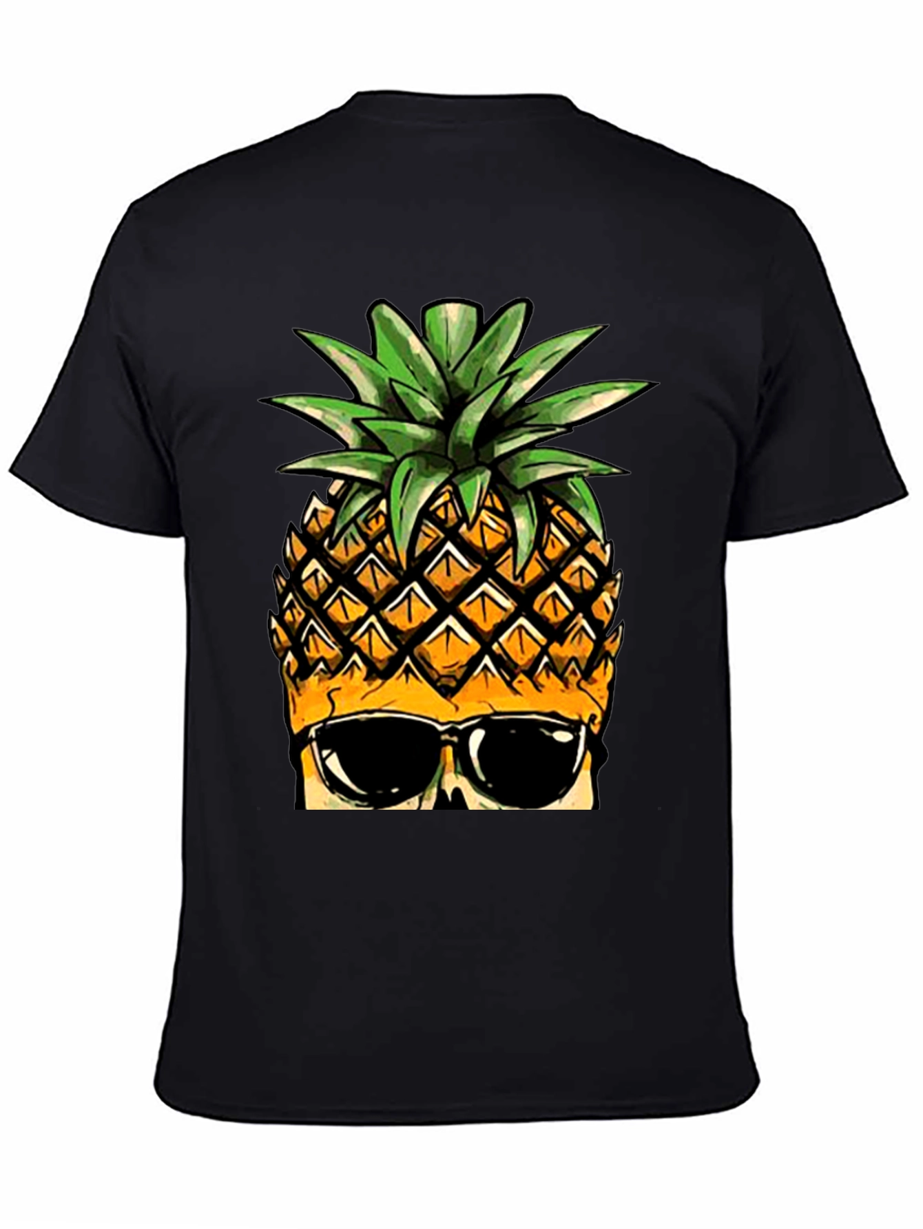 Cool Pineapple Graphic Tee - Black T-Shirt