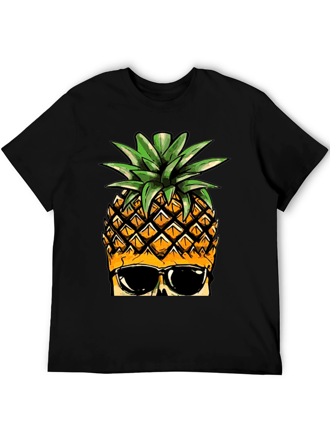 Cool Pineapple Graphic Tee - Black T-Shirt