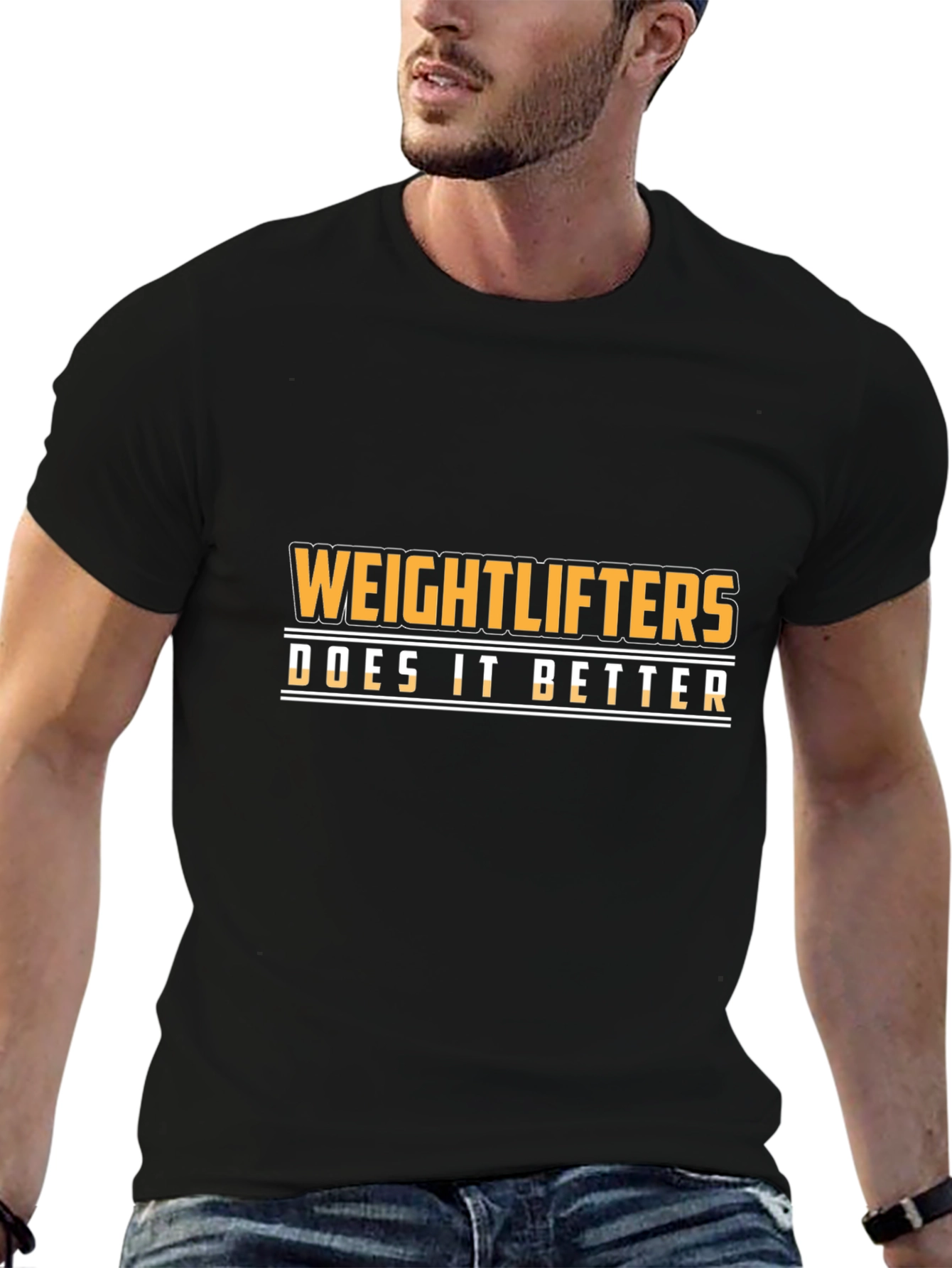 Weightlifters Do It Better Black Graphic Tee