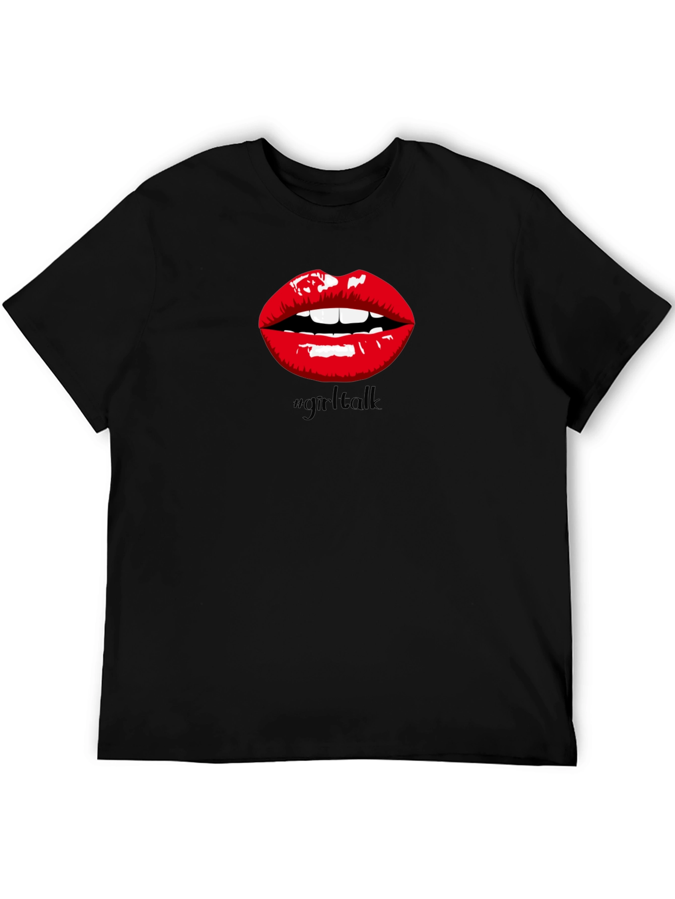 Girl Talk Lips Graphic Tee - Bold Statement Shirt