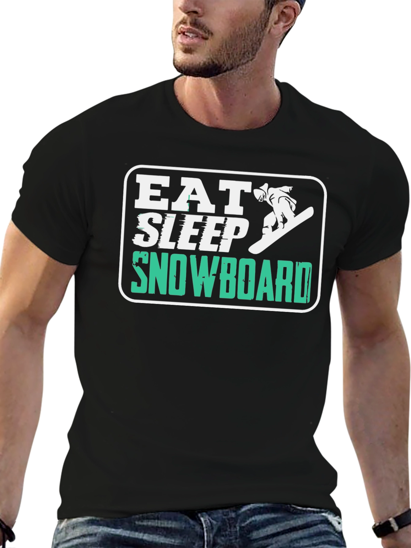 Eat Sleep Snowboard T-Shirt - Fun Graphic Tee