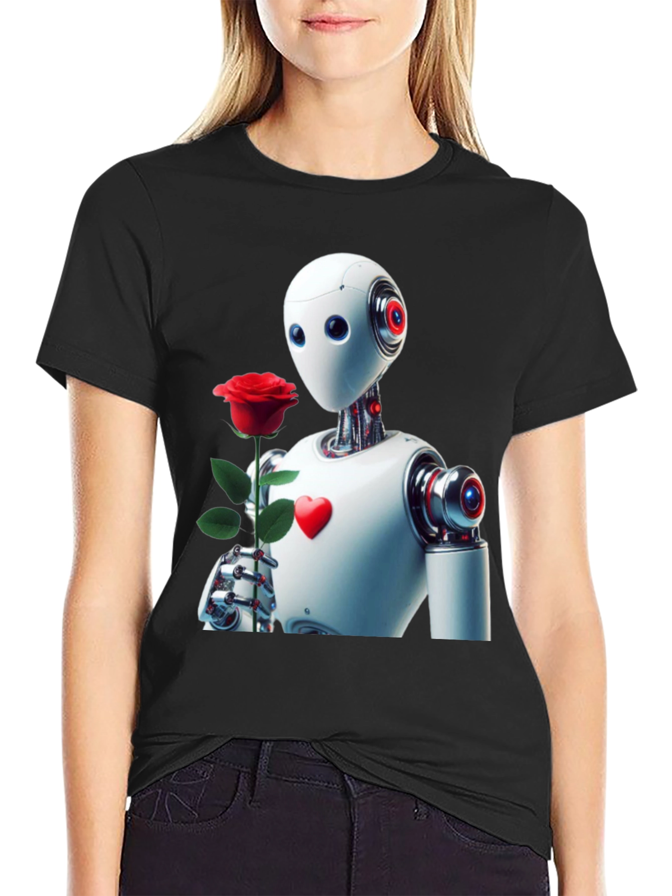 Robot Romance Graphic Tee - Black