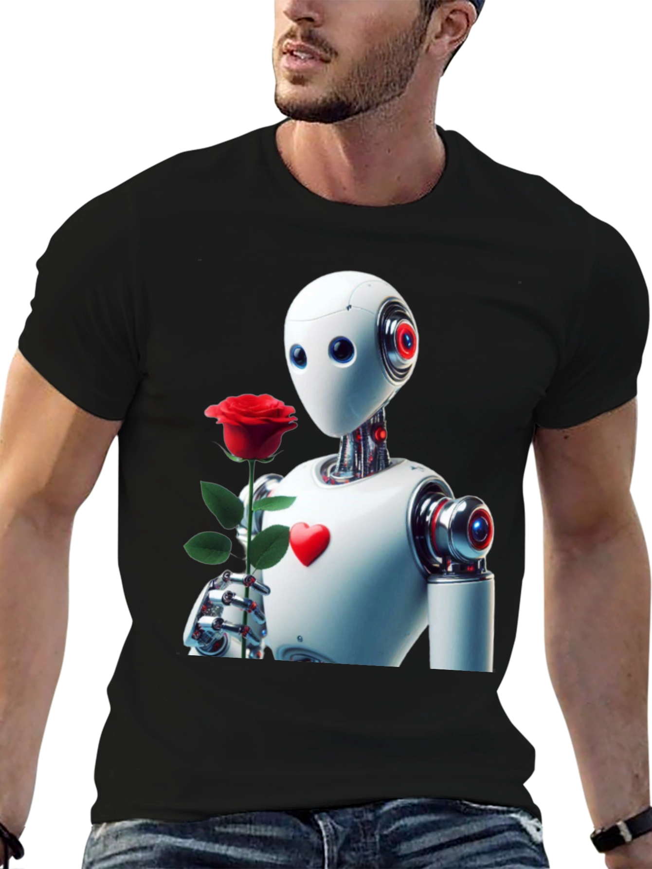Robot Romance Graphic Tee - Black