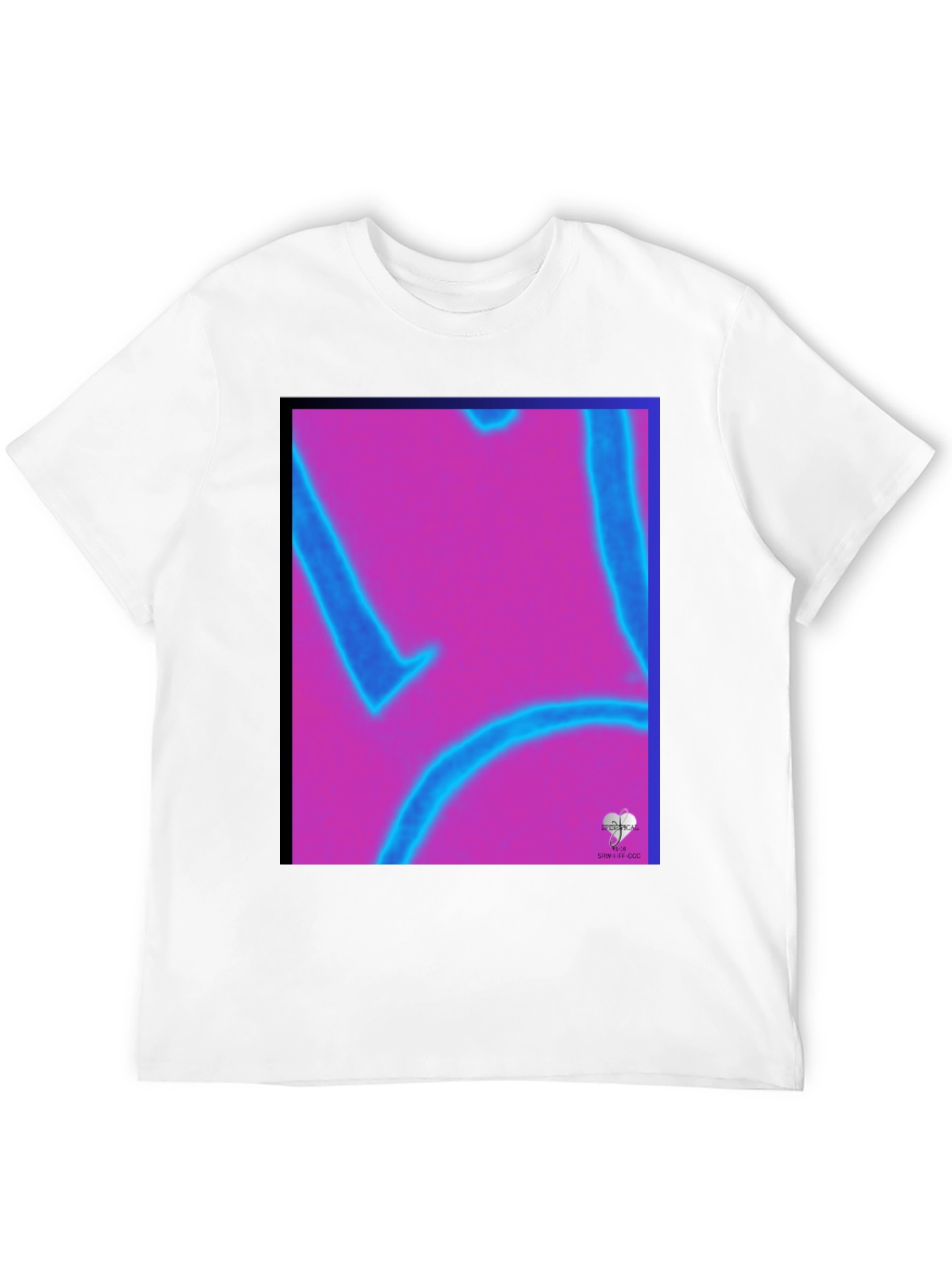 Abstract Graphic Print Black Tee
