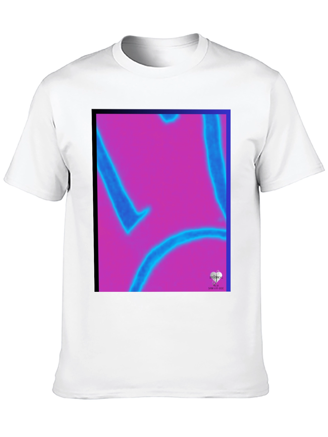 Abstract Graphic Print Black Tee