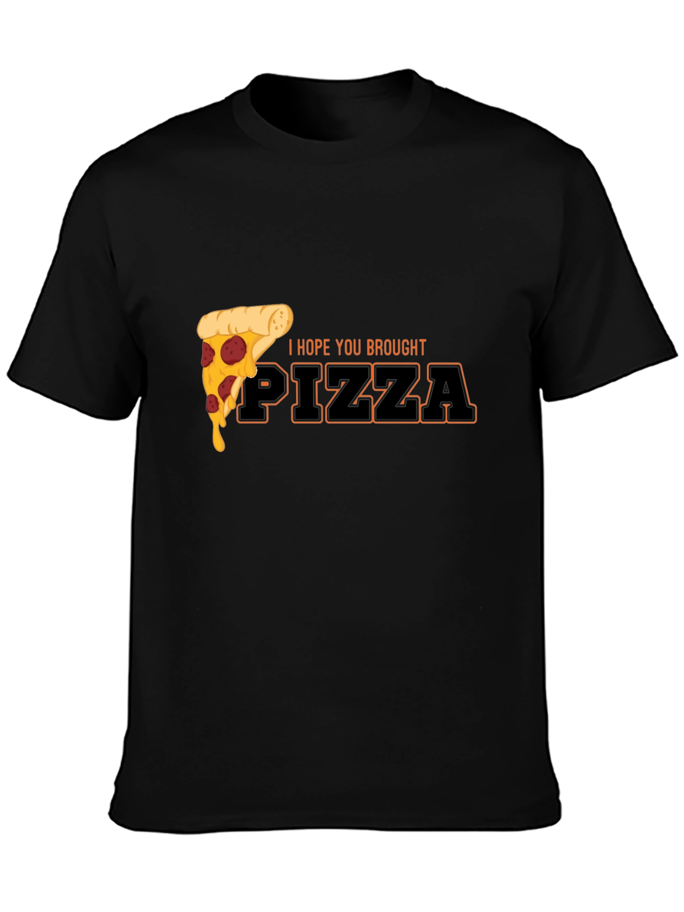Pizza Lovers Black Graphic Tee