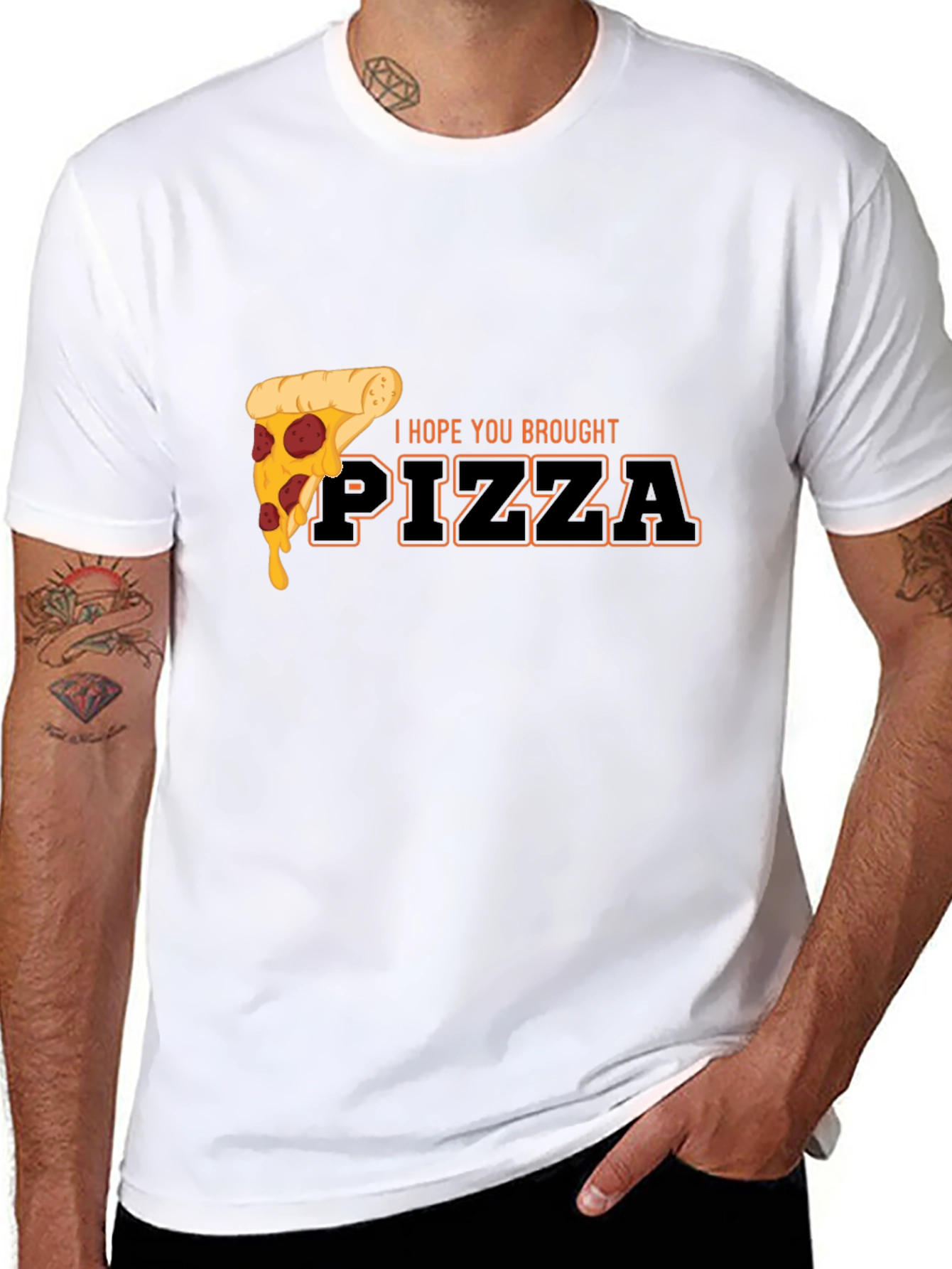 Pizza Lovers Black Graphic Tee