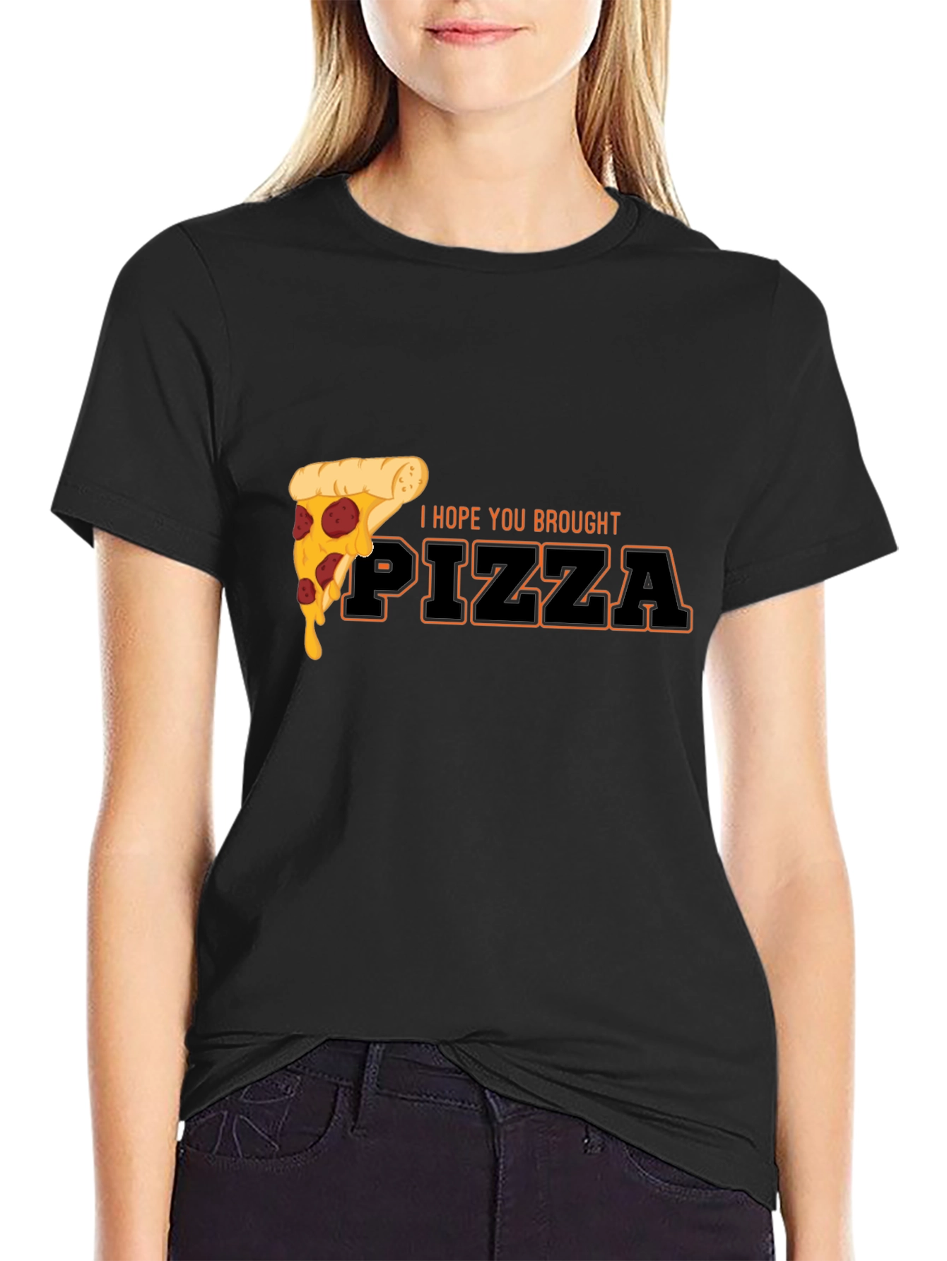 Pizza Lovers Black Graphic Tee
