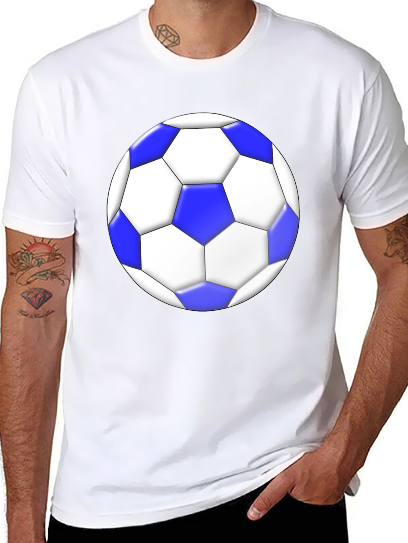 Soccer Ball Graphic Tee - Stylish Black T-Shirt