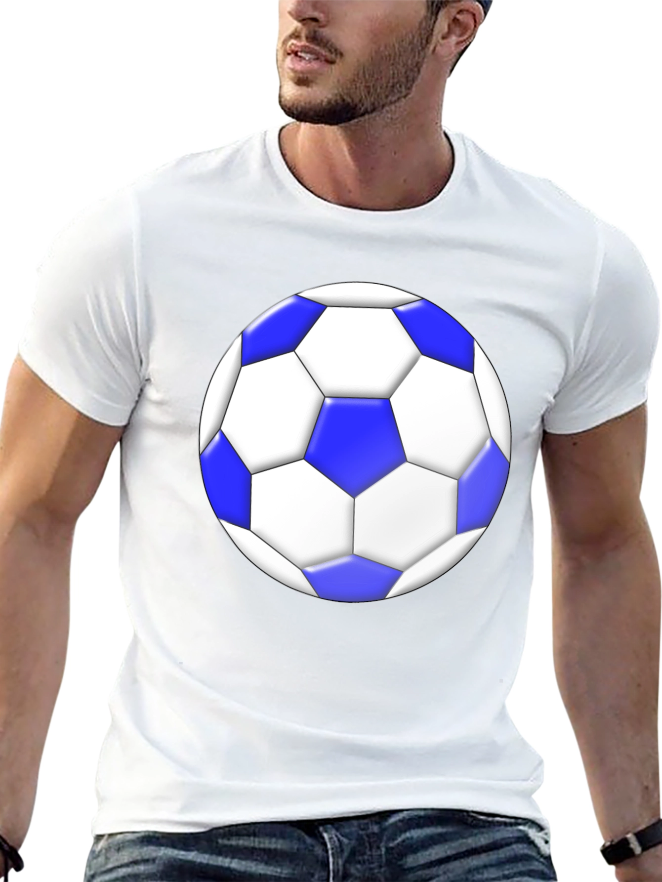 Soccer Ball Graphic Tee - Stylish Black T-Shirt