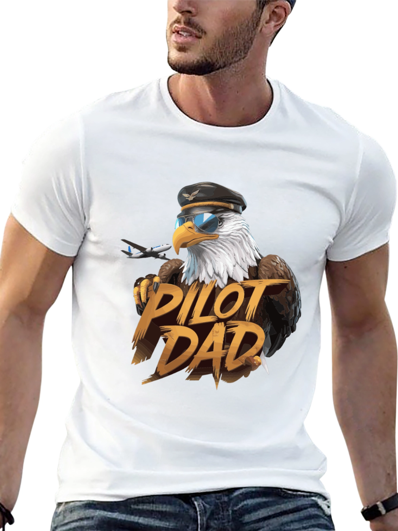 Pilot Dad Eagle T-Shirt - Aviation Lover Tee