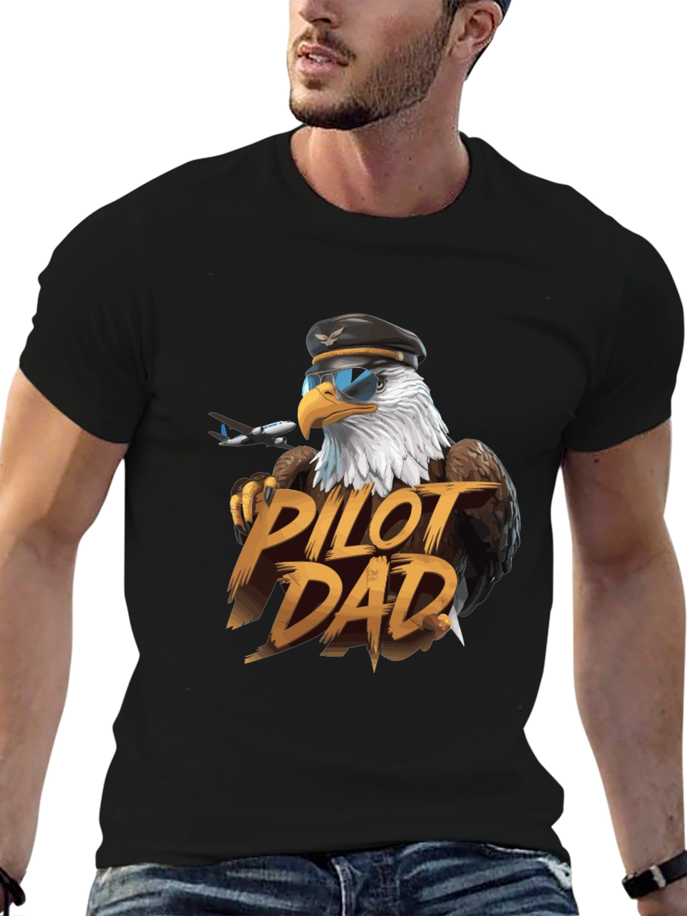 Pilot Dad Eagle T-Shirt - Aviation Lover Tee