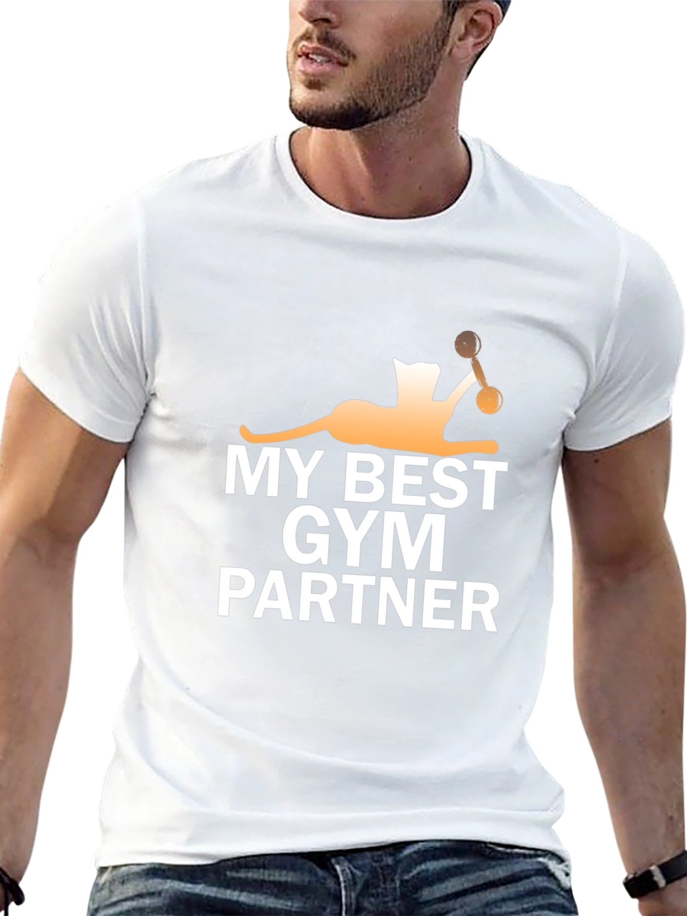 My Best Gym Partner Black Graphic Tee