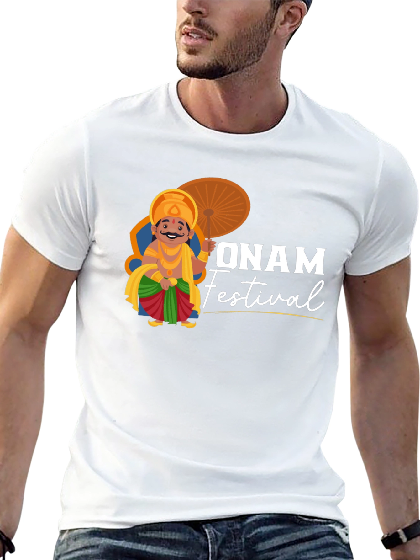 Onam Festival T-Shirt | Black Cotton Tee