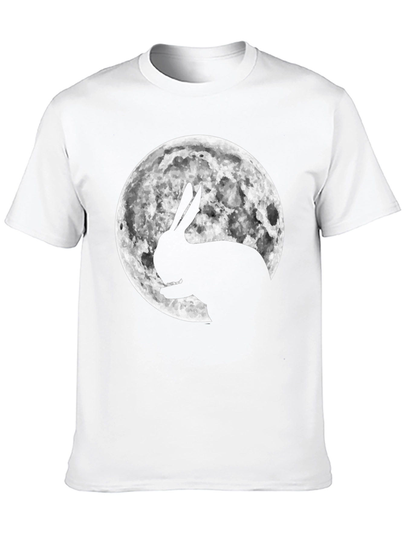Rabbit Moon Graphic Tee - Black Cotton Blend
