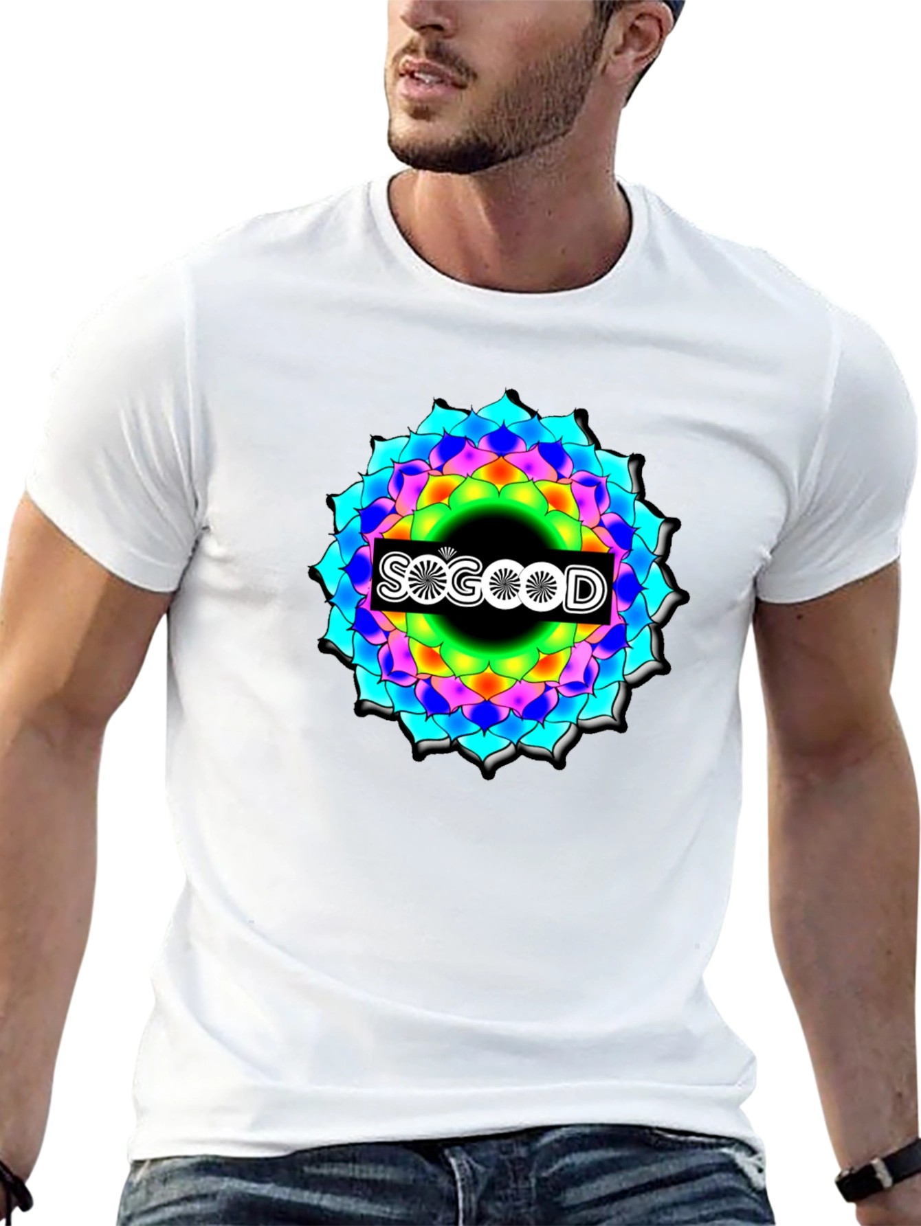 So Good Mandala Black Graphic Tee