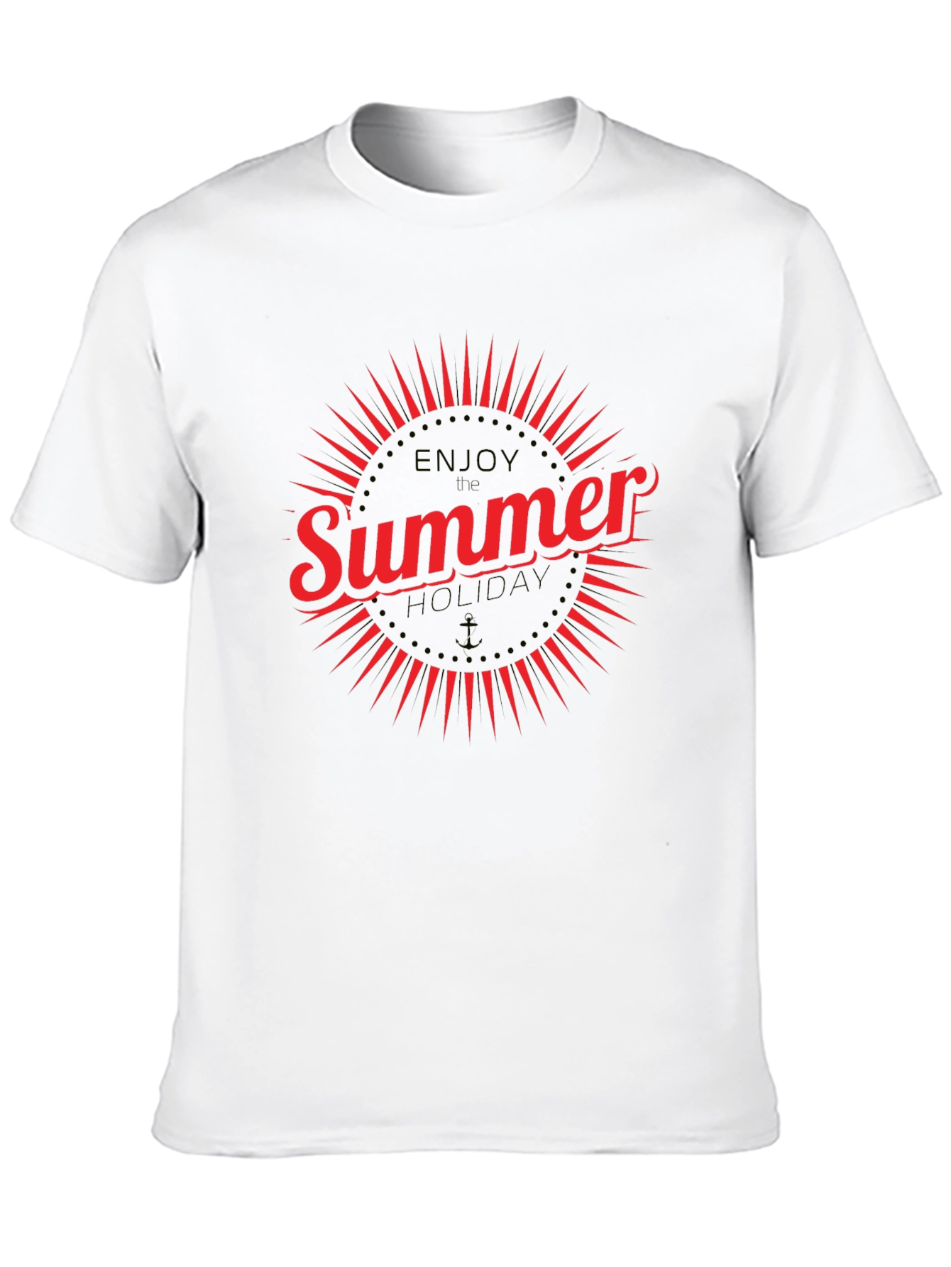 Summer Holiday Graphic T-Shirt - Black