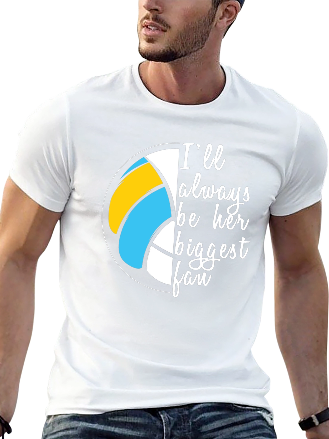 Volleyball Fan T-Shirt - Always Her Biggest Fan