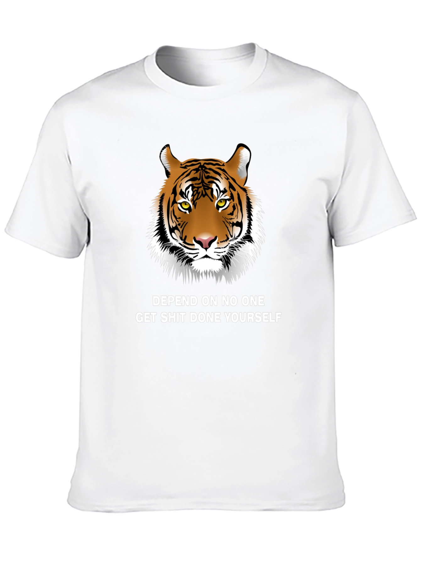 Tiger Graphic Tee - Depend On No One T-Shirt