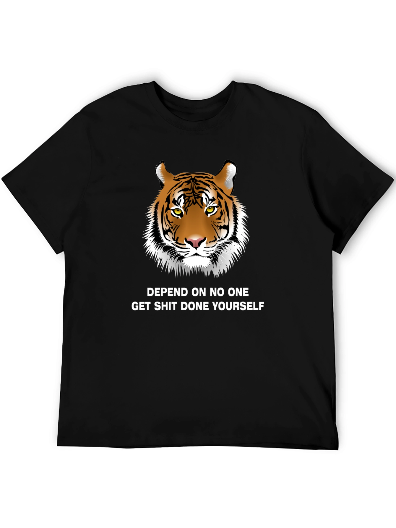 Tiger Graphic Tee - Depend On No One T-Shirt