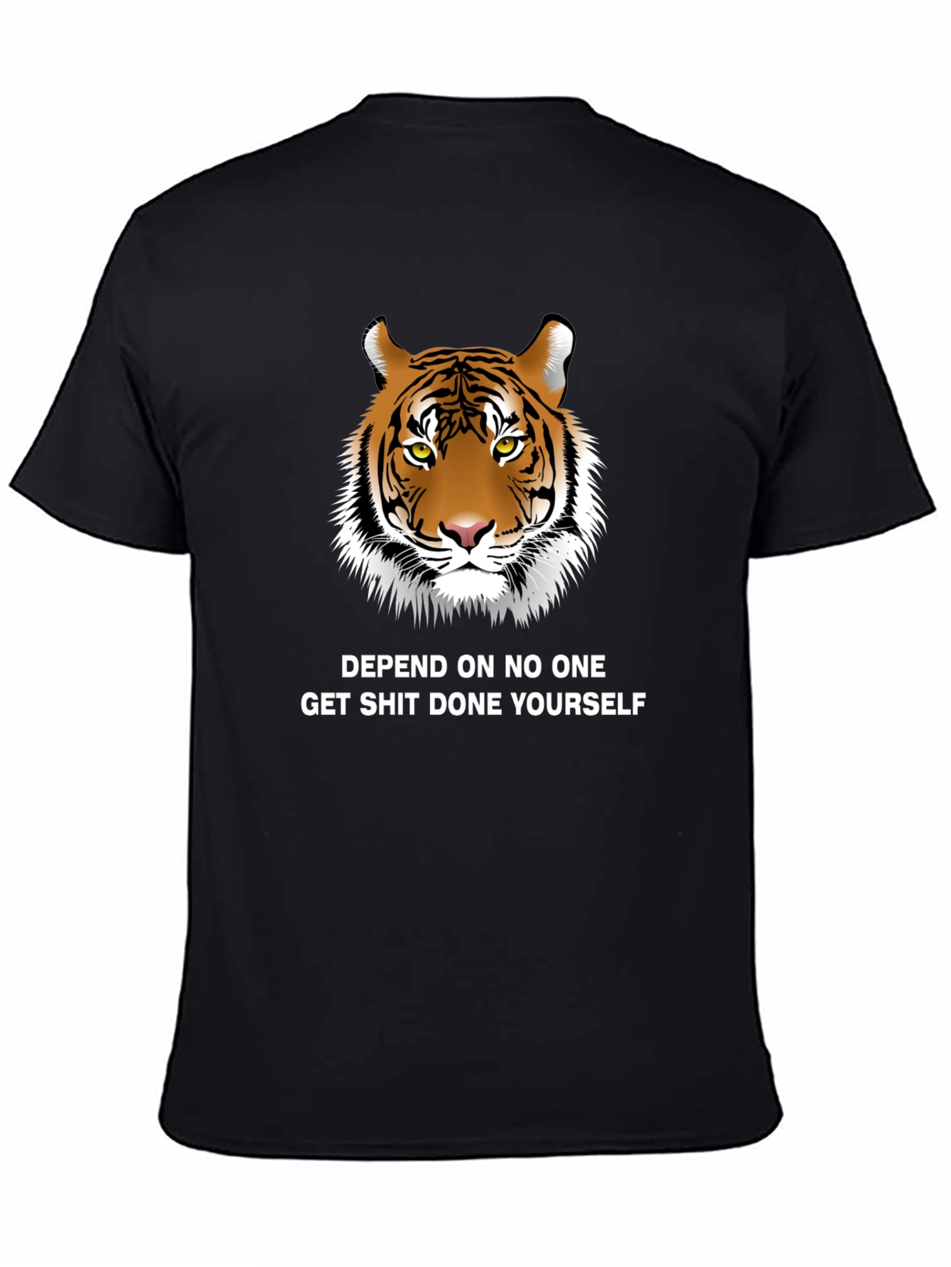 Tiger Graphic Tee - Depend On No One T-Shirt
