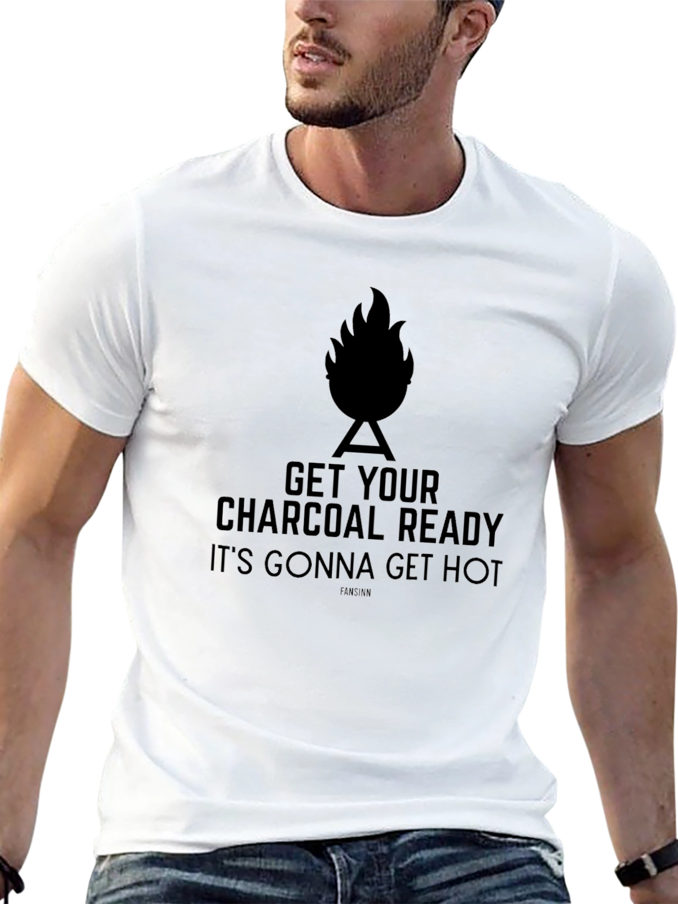 Get Your Charcoal Ready Mens Black BBQ T-Shirt