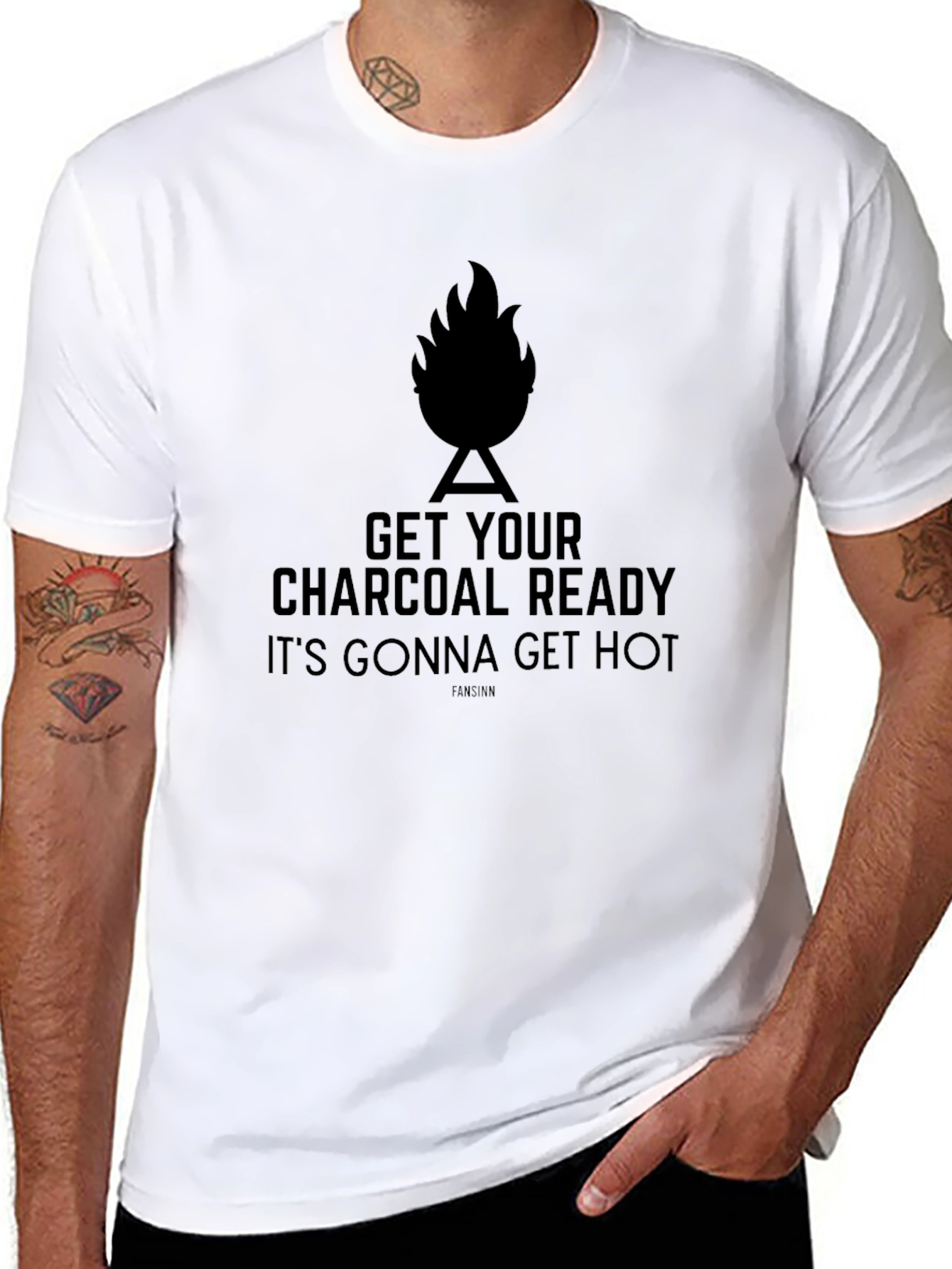 Get Your Charcoal Ready Mens Black BBQ T-Shirt