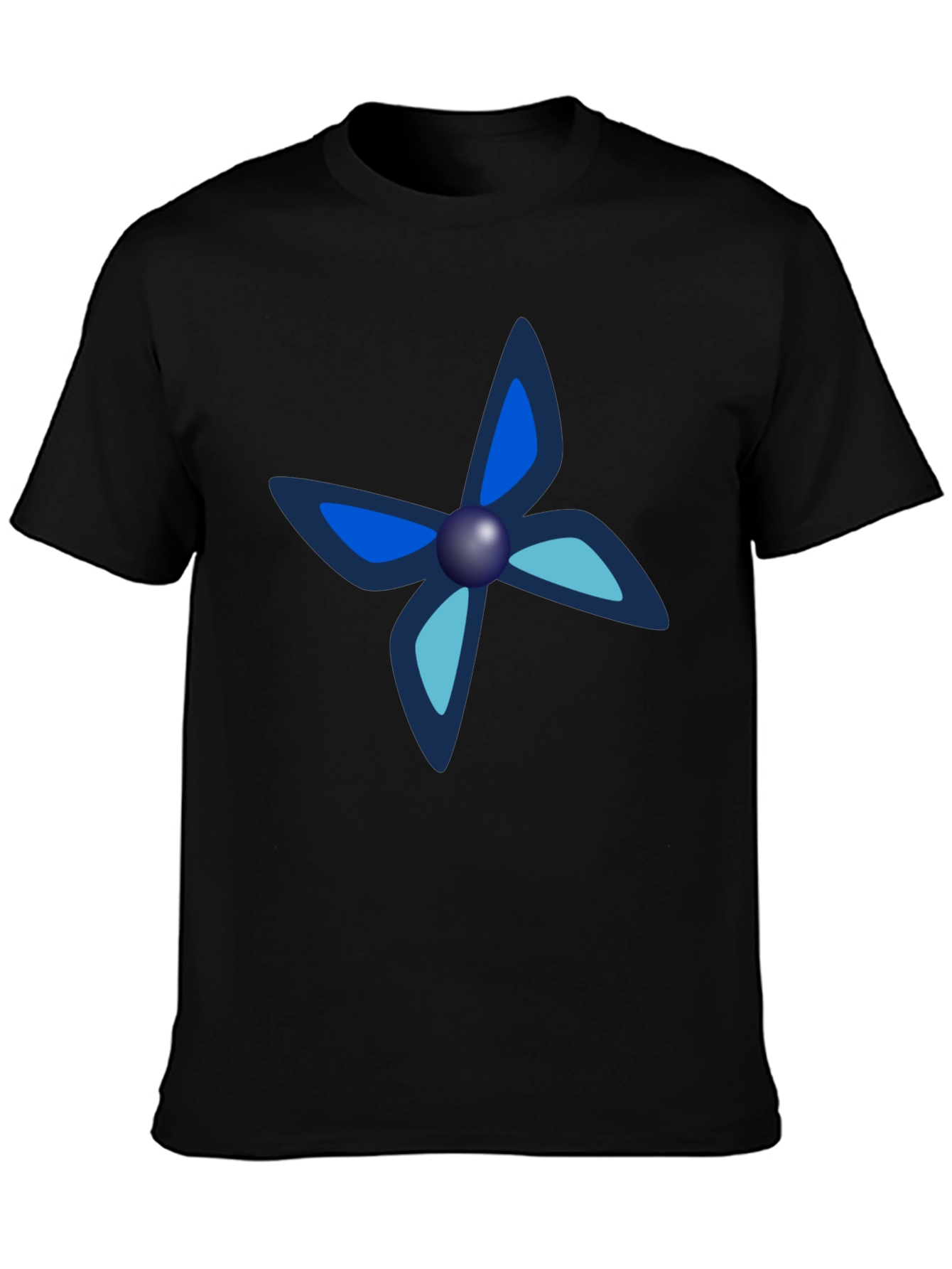Black Tee with Unique Butterfly-Like Design