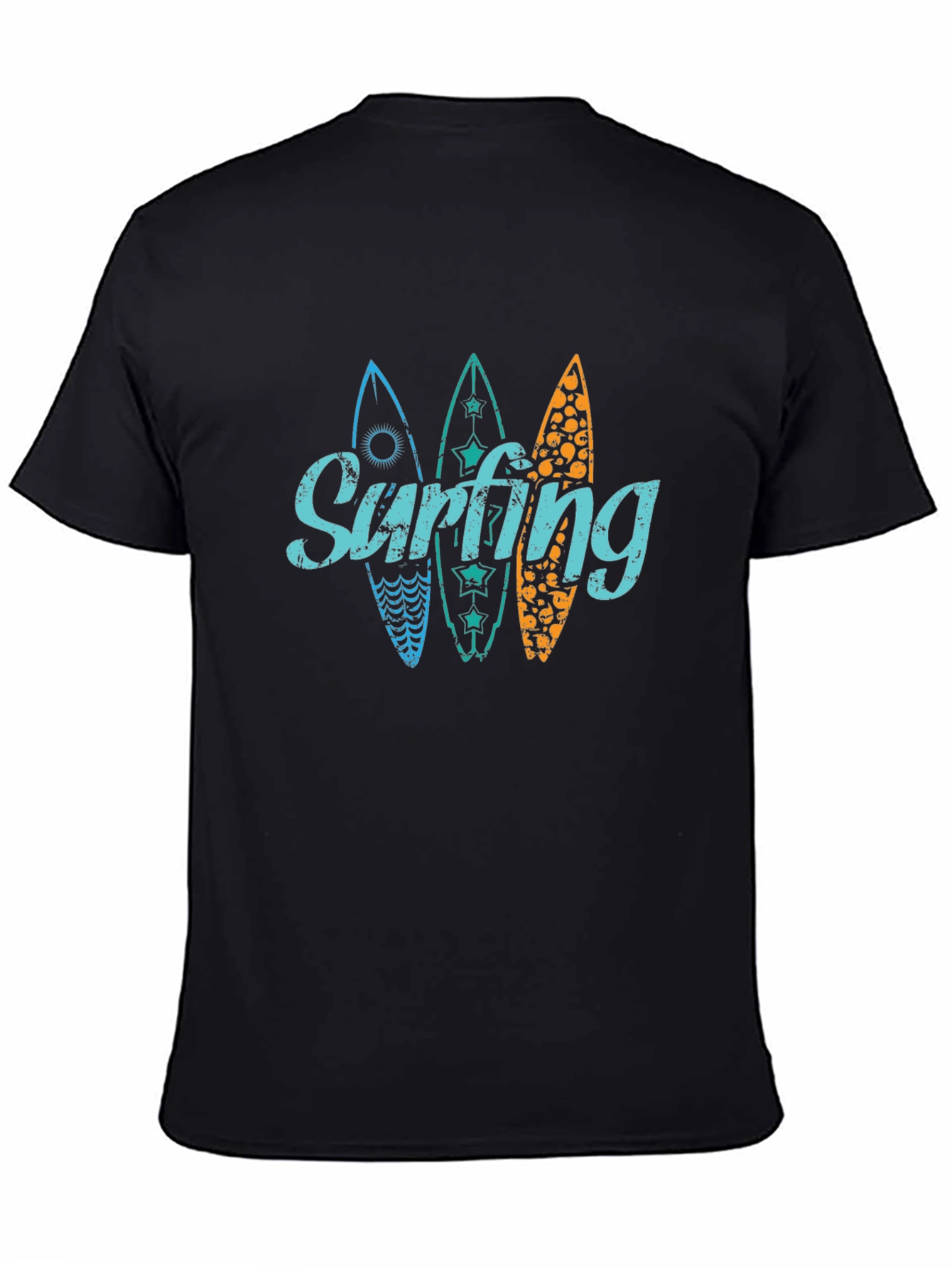 Surfing Surfboards Graphic Tee - Cool Retro Design