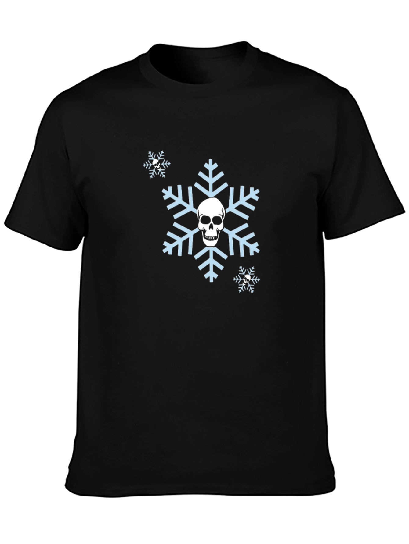 Skull Snowflake Graphic T-Shirt